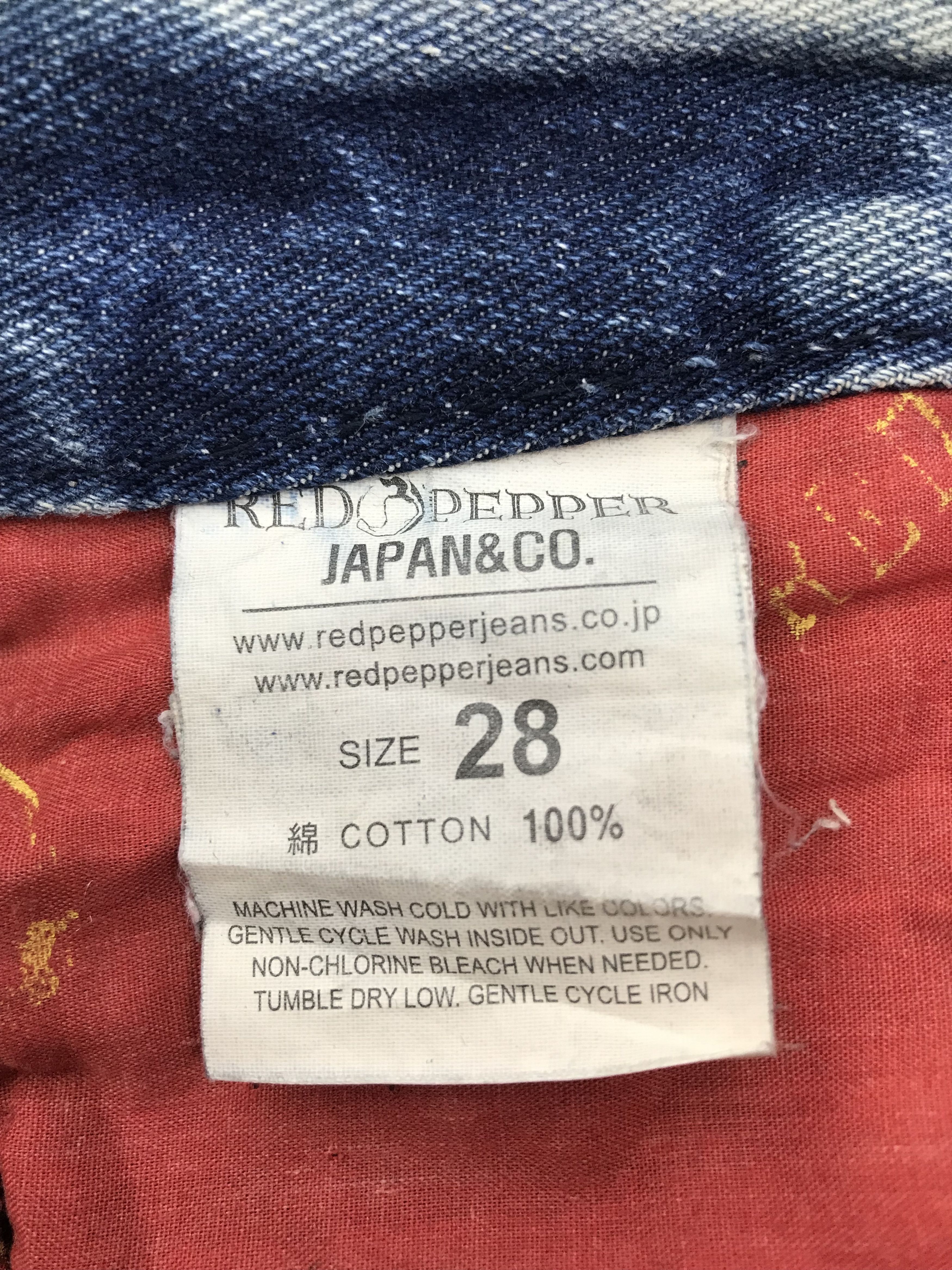 Japanese Brand Vintage Red Pepper Wings Embroidered Flare Jeans Size US 32 / EU 48 - 13 Thumbnail