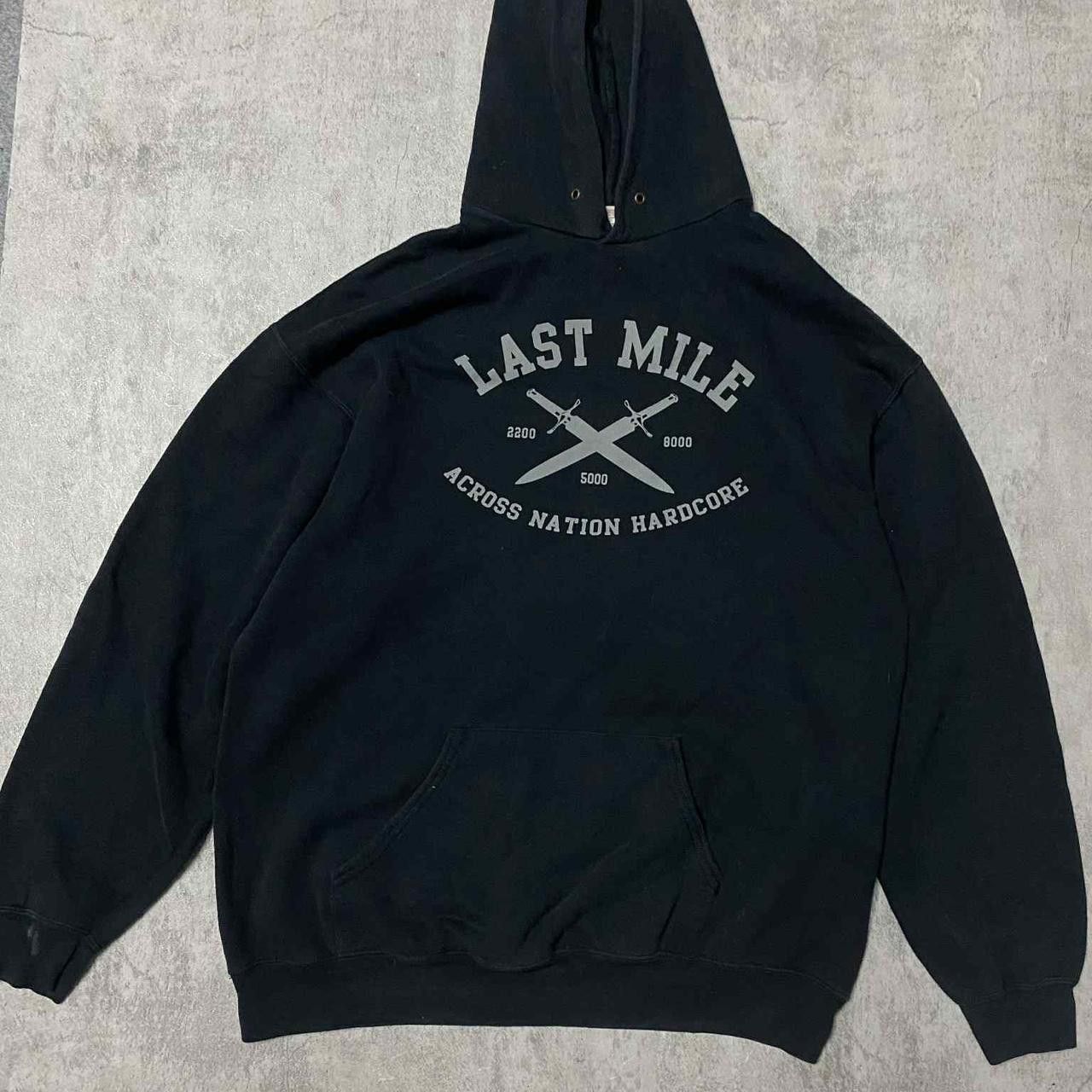 Fruit Of The Loom Black and white Last Mile hoodie Size US XL / EU 56 / 4 - 1 Thumbnail