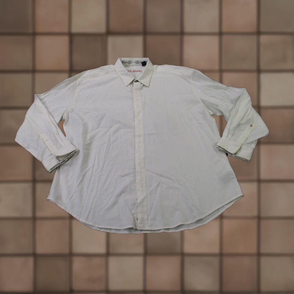 Robert Graham Robert Graham Shirt Men 4XL White Lightweight Button-Up Dress Casual NYFW Style Size 48R - 1 Thumbnail