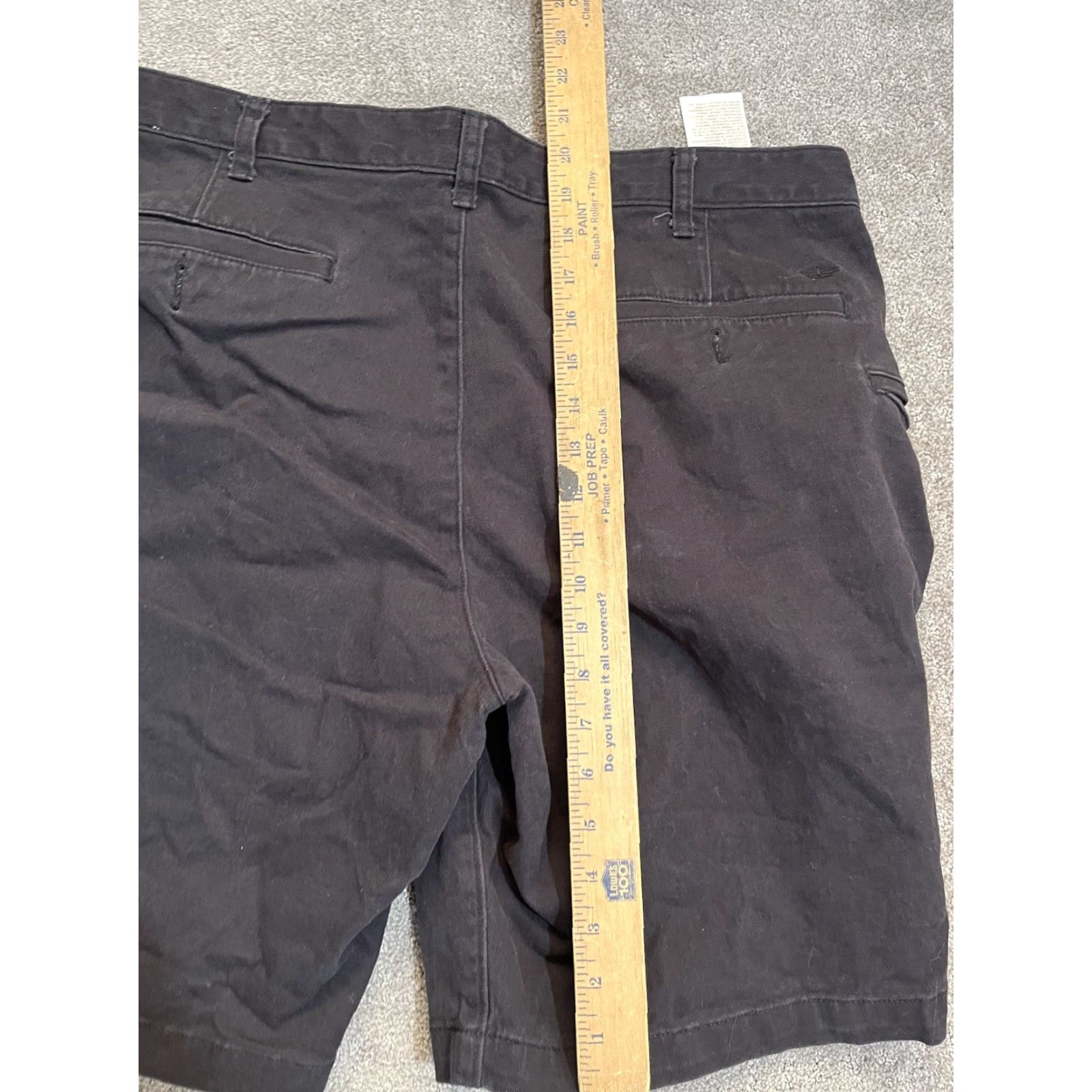 Dockers DOCKERS Men Shorts Bermuda 40 Black Solid Cotton Casual Pockets Belt Loops Regular Inseam 10" Mens Size US 40 / EU 56 - 5 Thumbnail