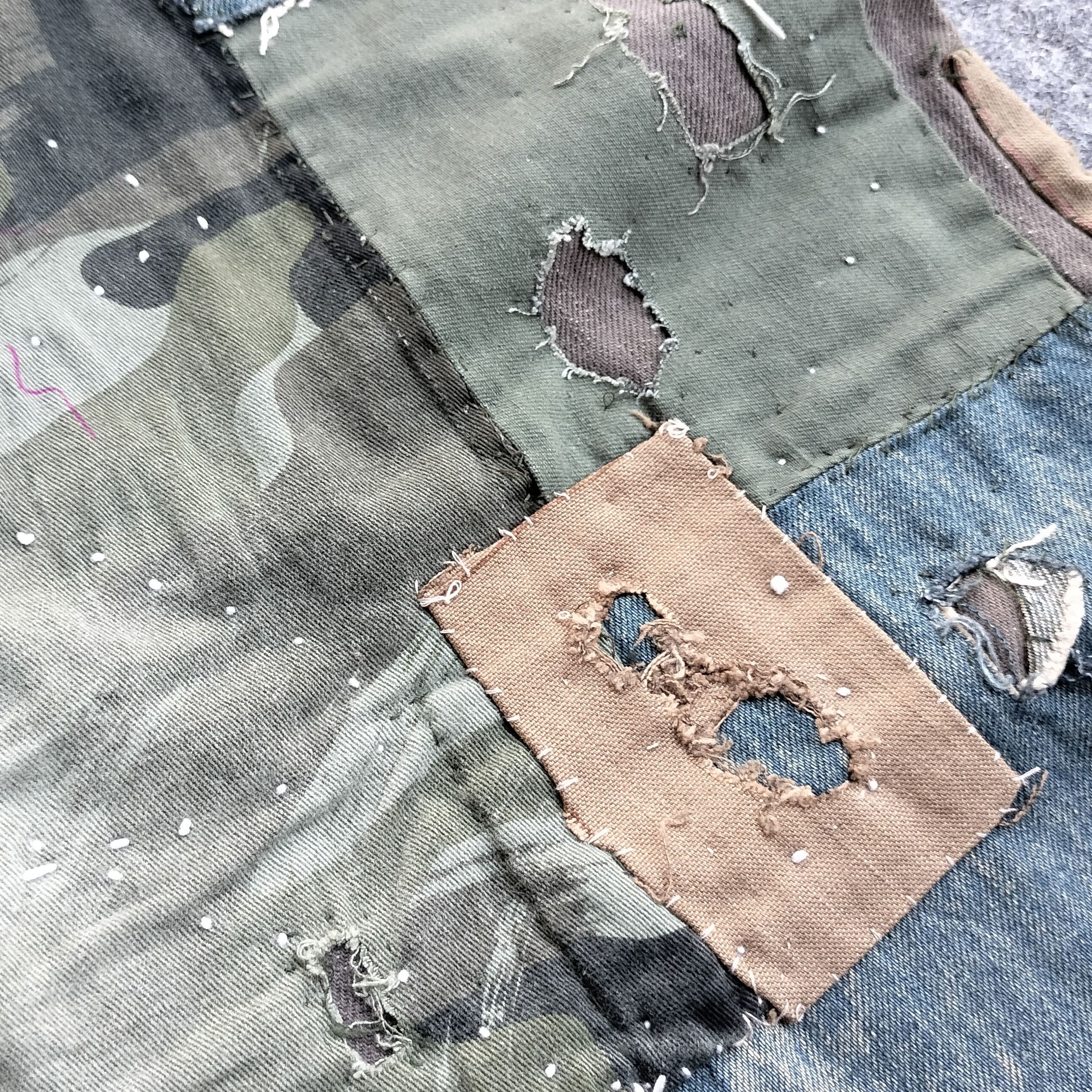 Full Count & Co. Vtg Full count & co patchwork sashiko selvedge denim Size US 32 / EU 48 - 9 Thumbnail