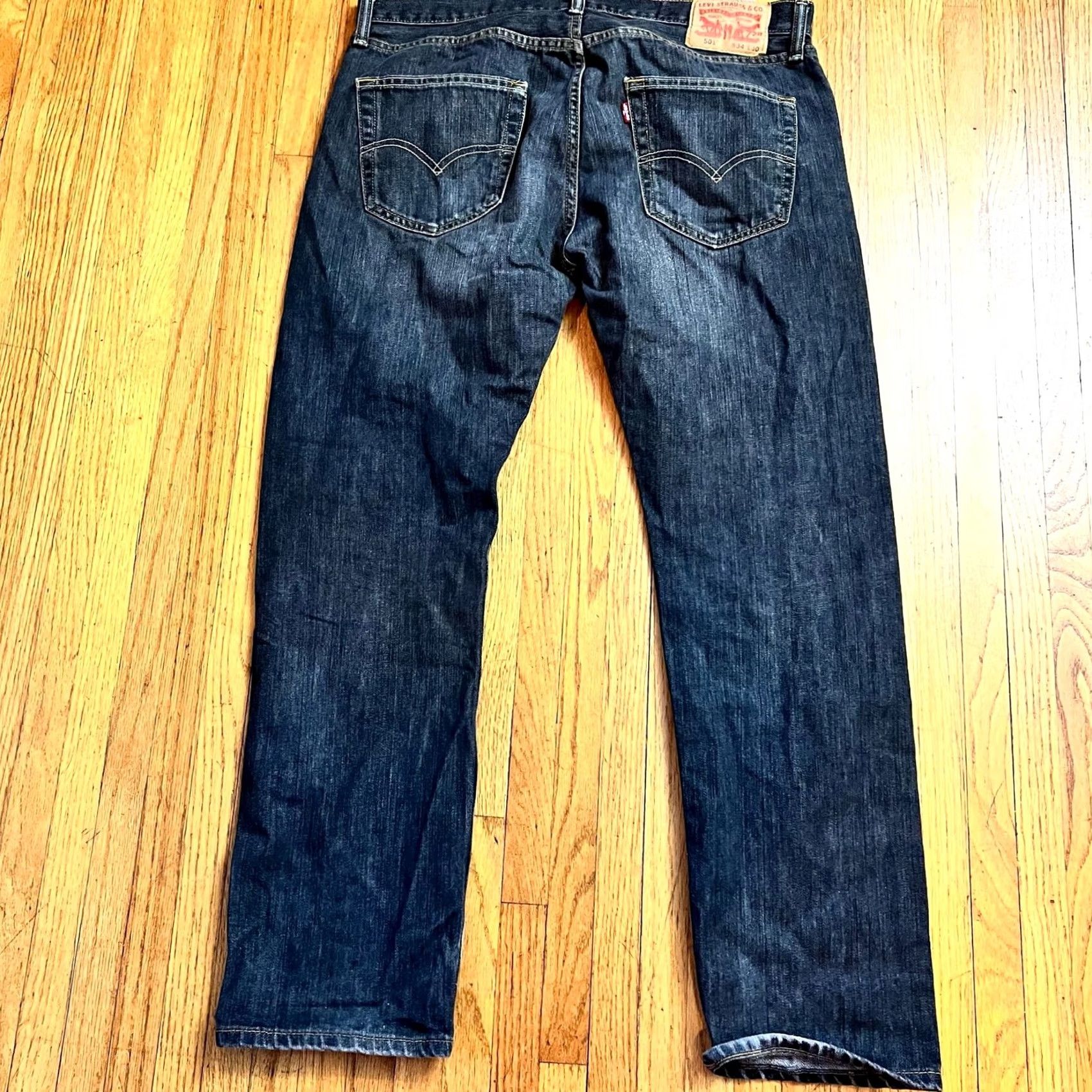 Levi's VINTAGE Levis 501 XX Jeans Men 34 x 30 Fadded Black Original Fit Straight Button Fly Jeans Mens Regular Size 34 Black Distressed Size US 34 / EU 50 - 3 Thumbnail