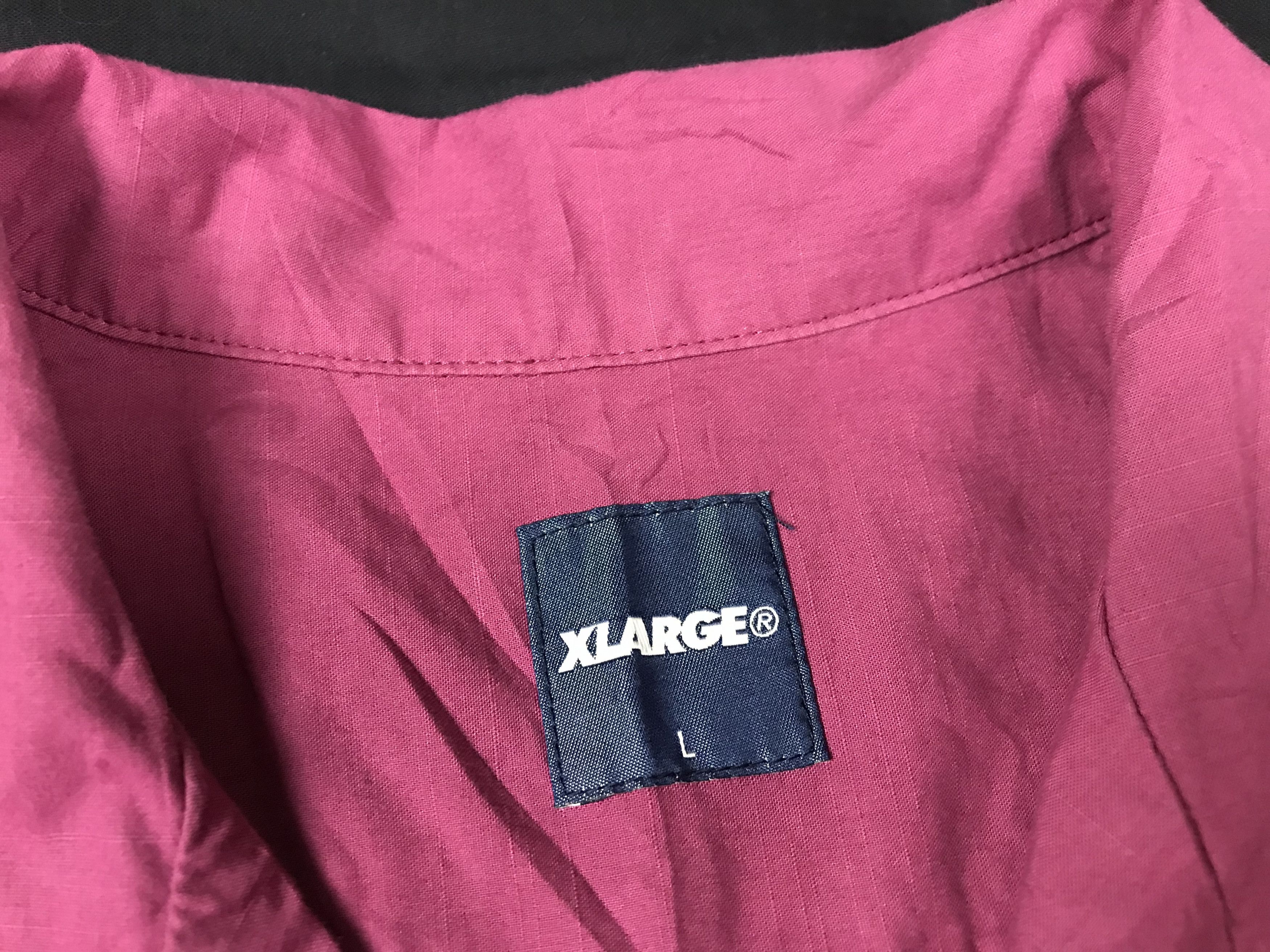 Xlarge (S178) X-LARGE Red Weed Leaf Embroidered 2 Pocket Shirt Sz L Size US L / EU 52-54 / 3 - 3 Thumbnail