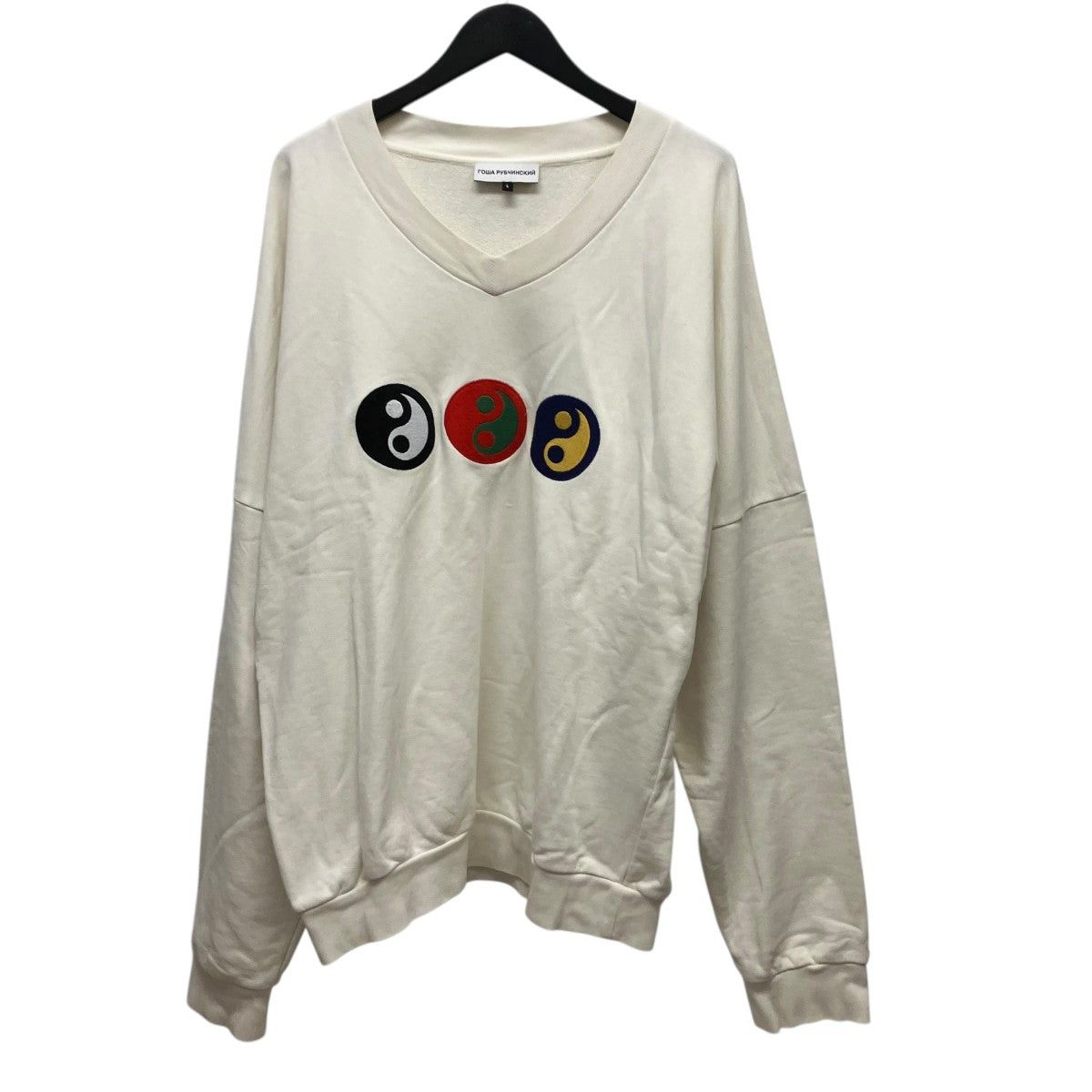 Gosha Rubchinskiy Yin Yang Motif Oversized Drop Shoulder Sweatshirt Size US L / EU 52-54 / 3 - 1 Thumbnail