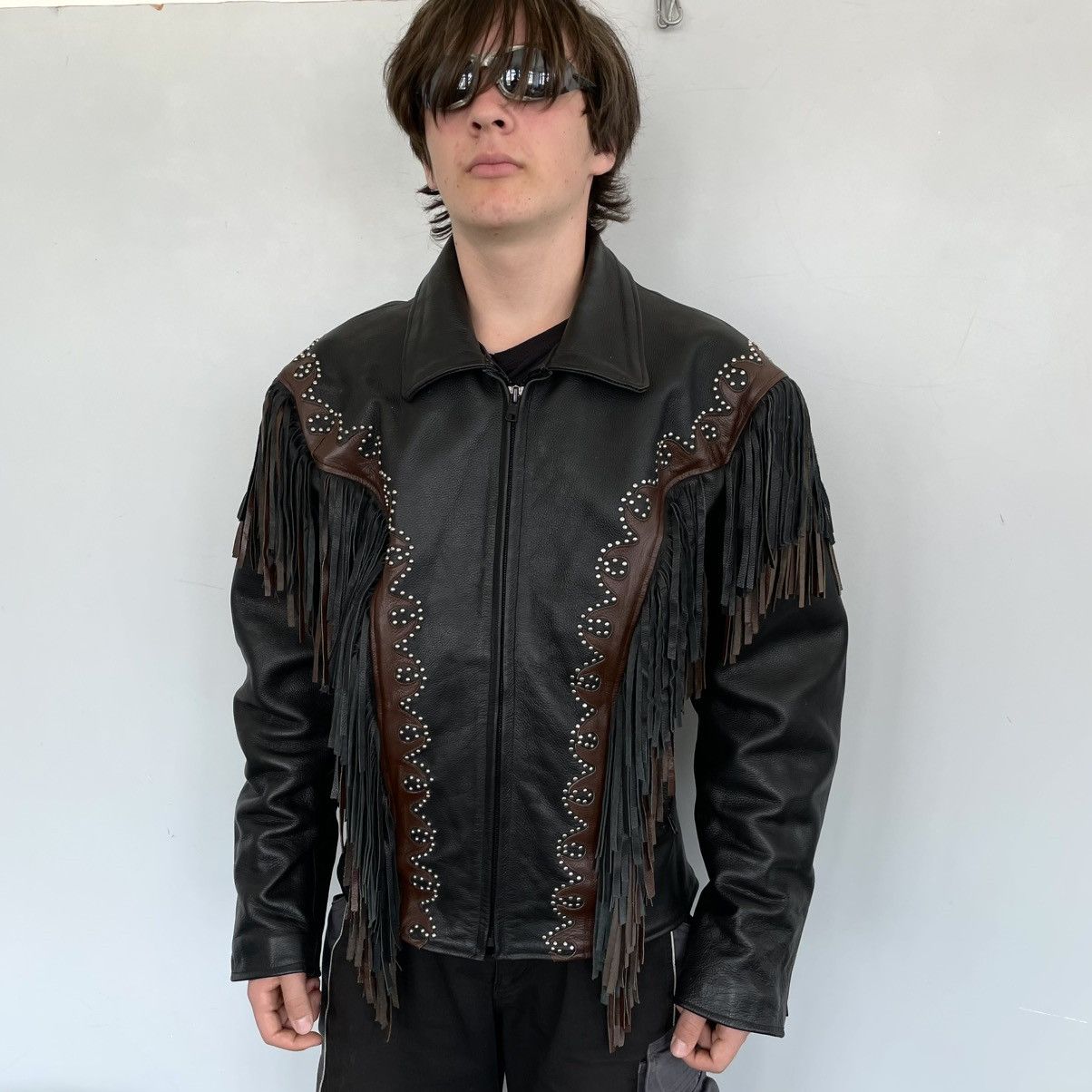 Genuine Leather Vintage 90’s USA Moto Leather Jacket Japanese style size XL Size US XL / EU 56 / 4 - 1 Thumbnail
