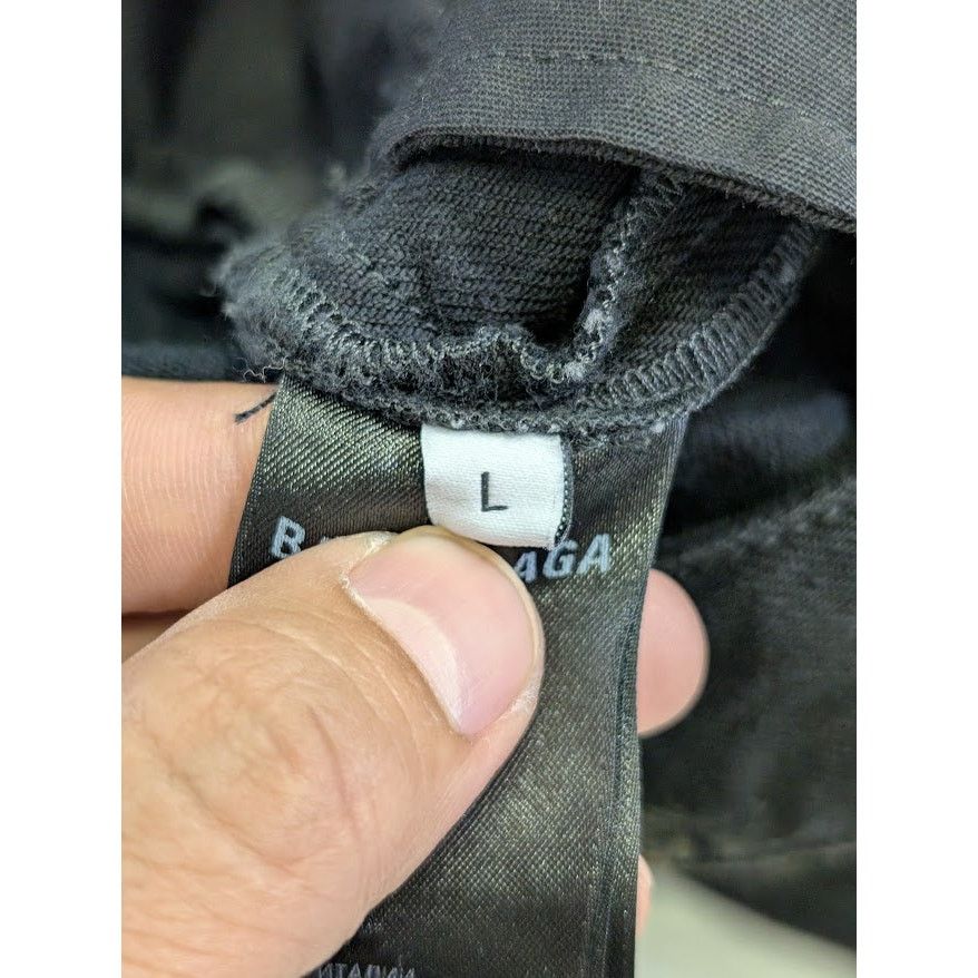Balenciaga o1rshd1 Unisex Super Destroyed Baggy Pants 13 in Flat Black Size US 34 / EU 50 - 19 Thumbnail