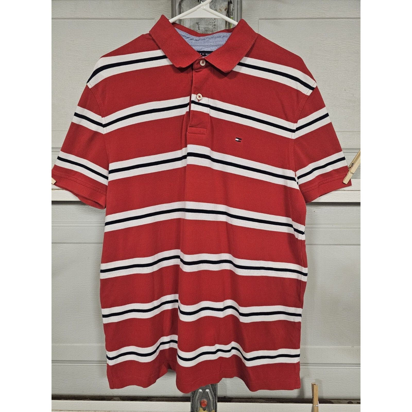 Tommy Hilfiger Tommy Hilfiger Vintage (Large) Striped Button Polo Size US L / EU 52-54 / 3 - 2 Thumbnail