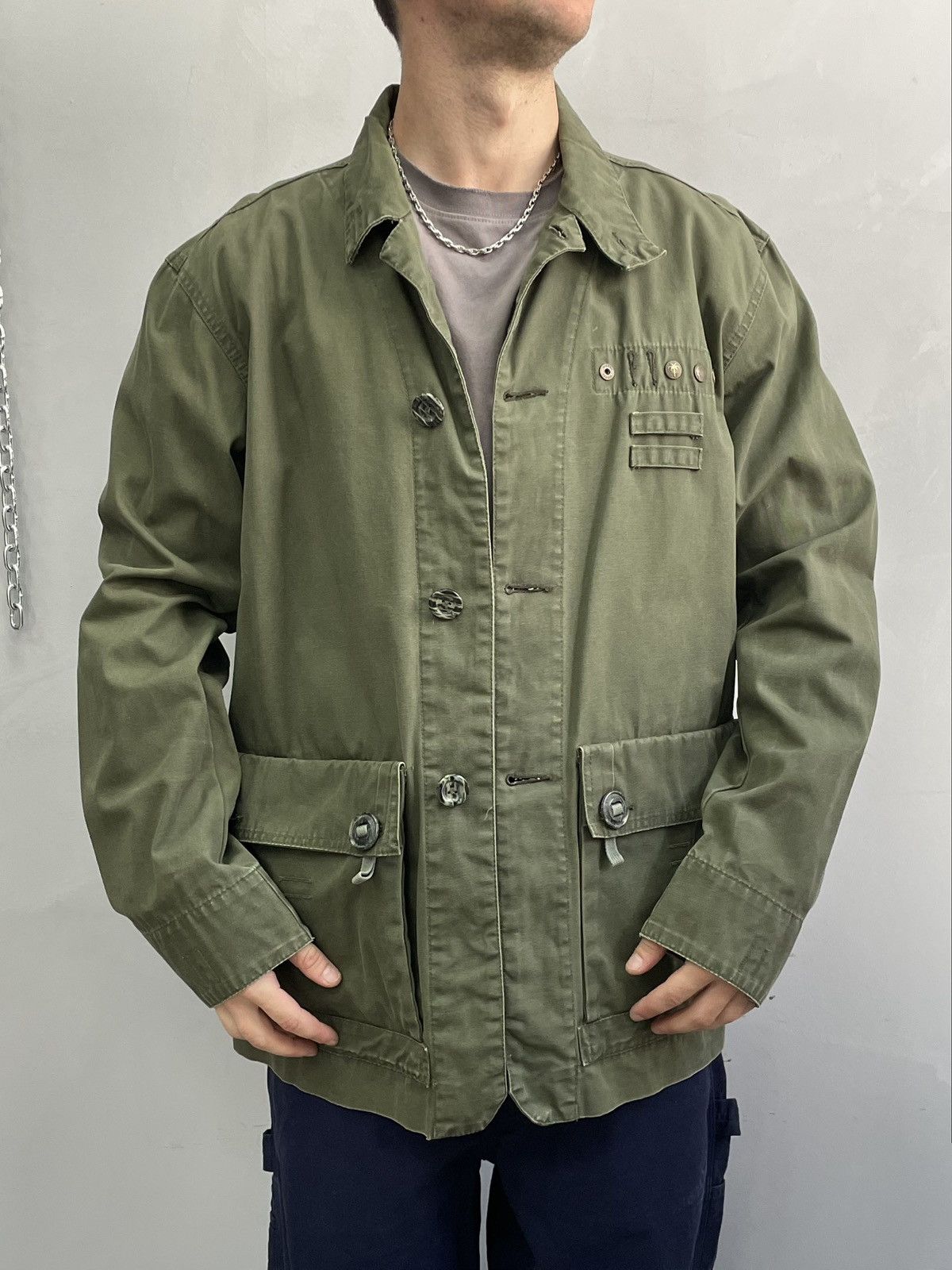 Diesel Rare canvas military jacket Diesel hype y2k japanese jacket Size US XL / EU 56 / 4 - 1 Thumbnail