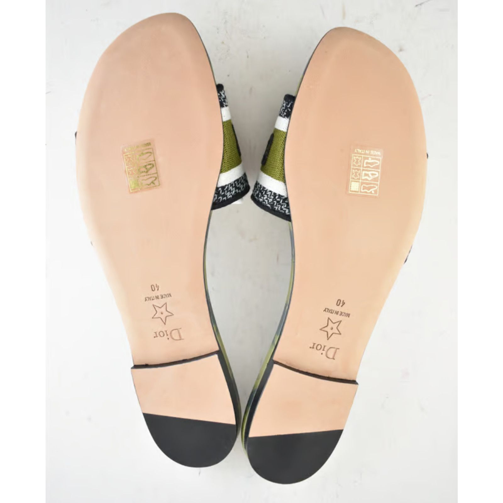 Dior Dway Tie Dye Embroidered Logo Slide Mule Flat Sandal 40 Size US 10 / IT 40 - 12 Thumbnail