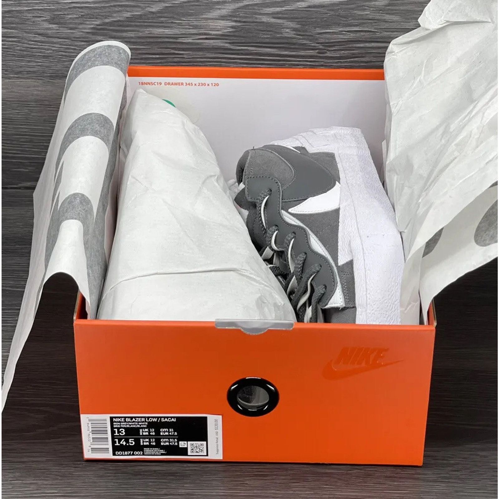 Nike Nike Blazer Low x Sacai | Size 13M [new] DD1877-002 Size US 13 / EU 46 - 1 Thumbnail