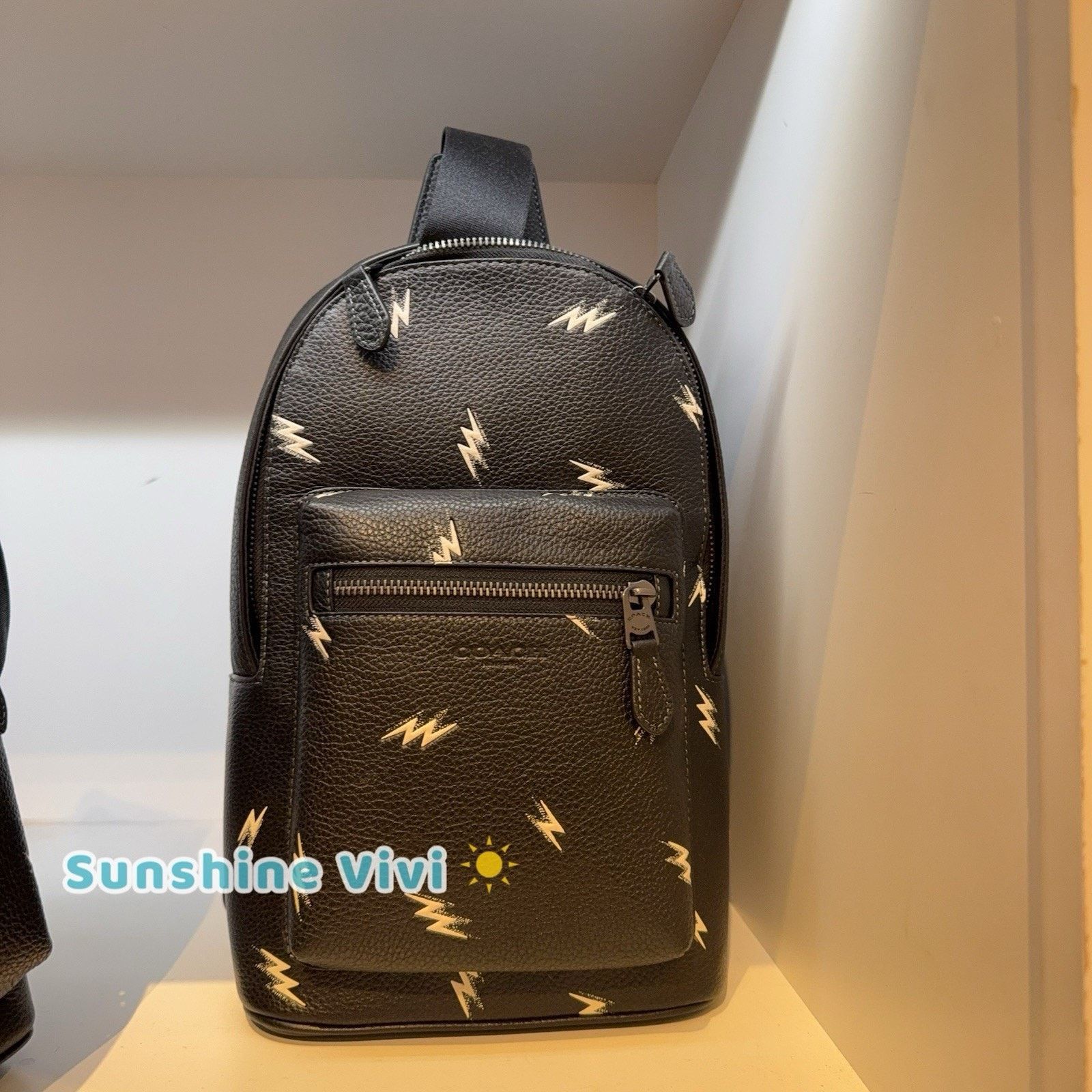 Coach NWT Coach West Pack With Lightning Bolt CDC77 Gunmetal/Black Size ONE SIZE - 1 Thumbnail