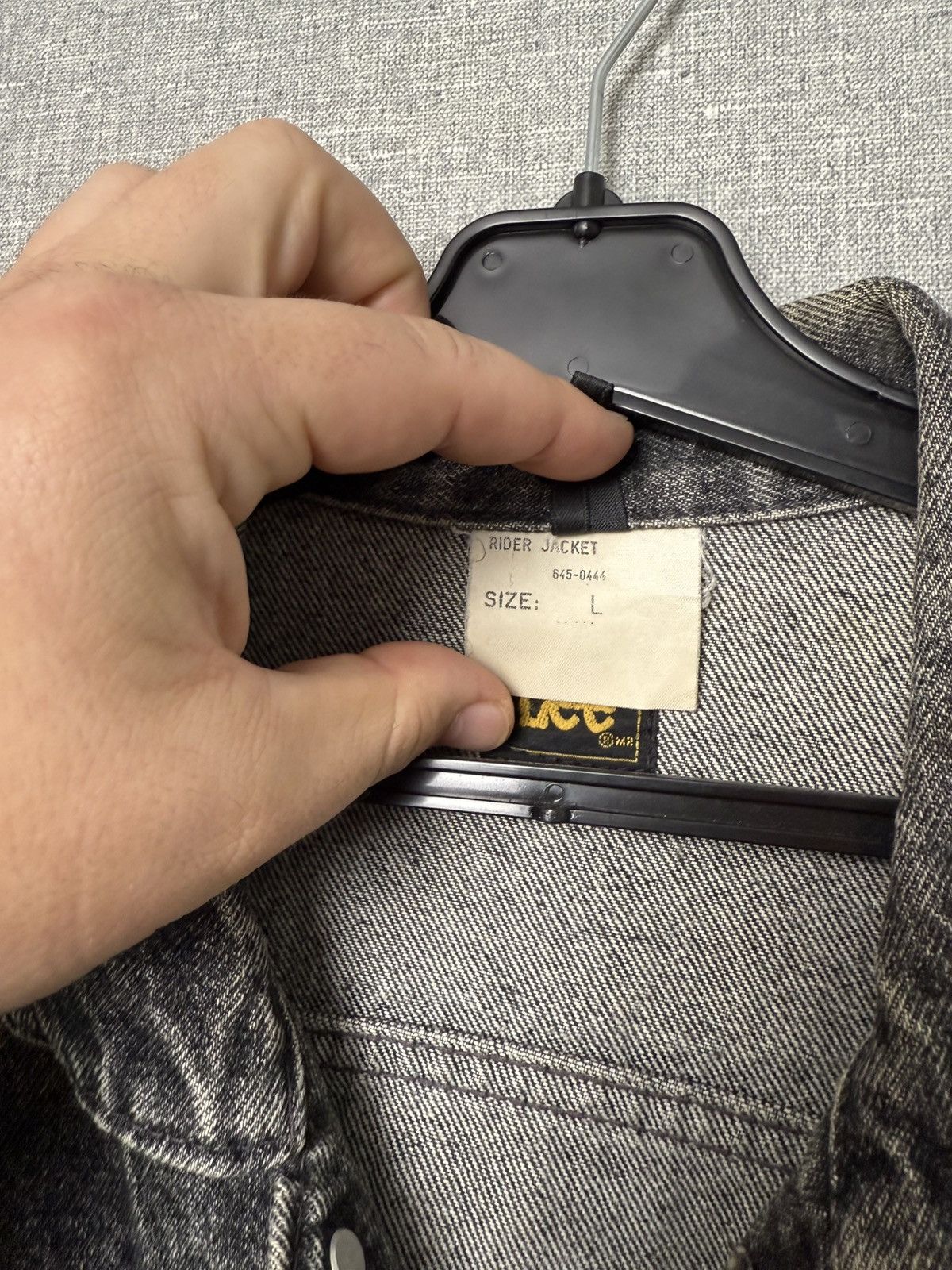 Lee Vintage 80s Lee Rider Graphite Denim Trucker Jacket Jean Size US L / EU 52-54 / 3 - 19 Thumbnail