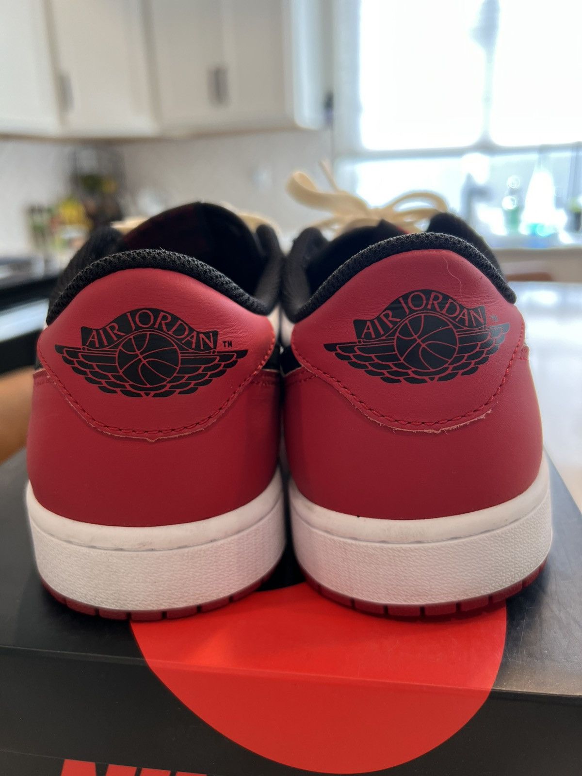 Jordan Brand Jordan 1 Retro Low OG (Black Toe) Size US 10.5 / EU 43-44 - 3 Thumbnail