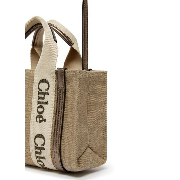 Chloe Chloe Mini Shiny Gray Linen Tote Bag New & Authentic Size ONE SIZE - 6 Thumbnail