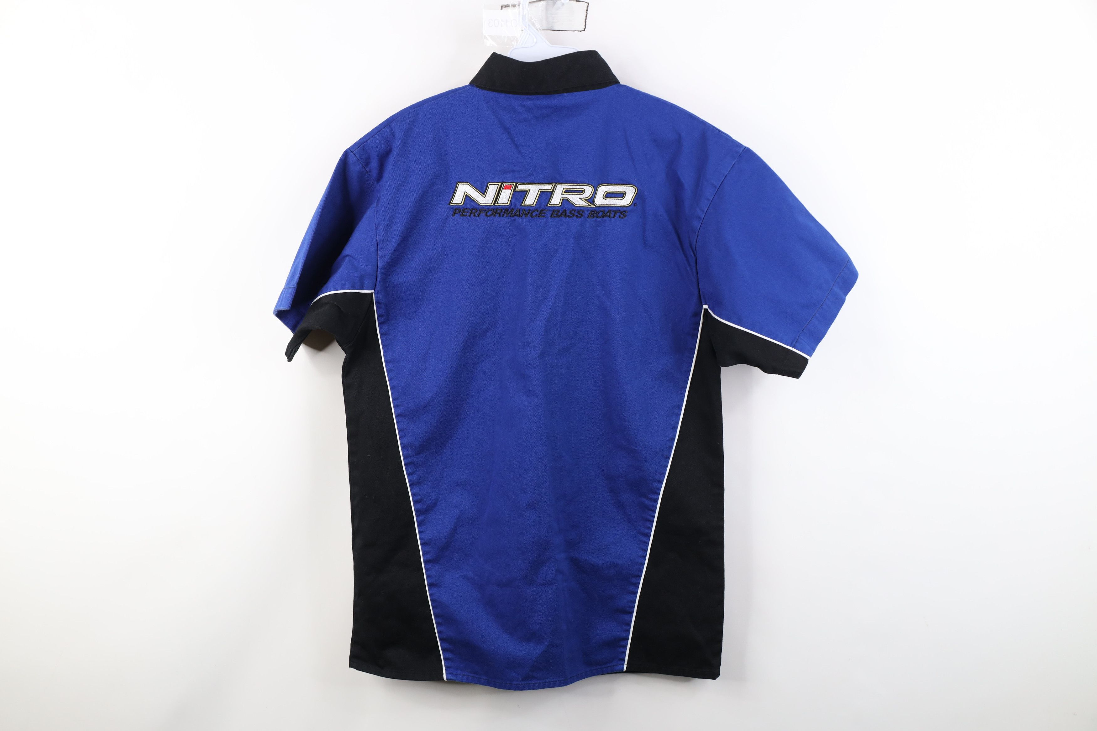 Vintage Nitro Performance Bass Boats Short Sleeve Button Down Shirt Size US S / EU 44-46 / 1 - 10 Thumbnail