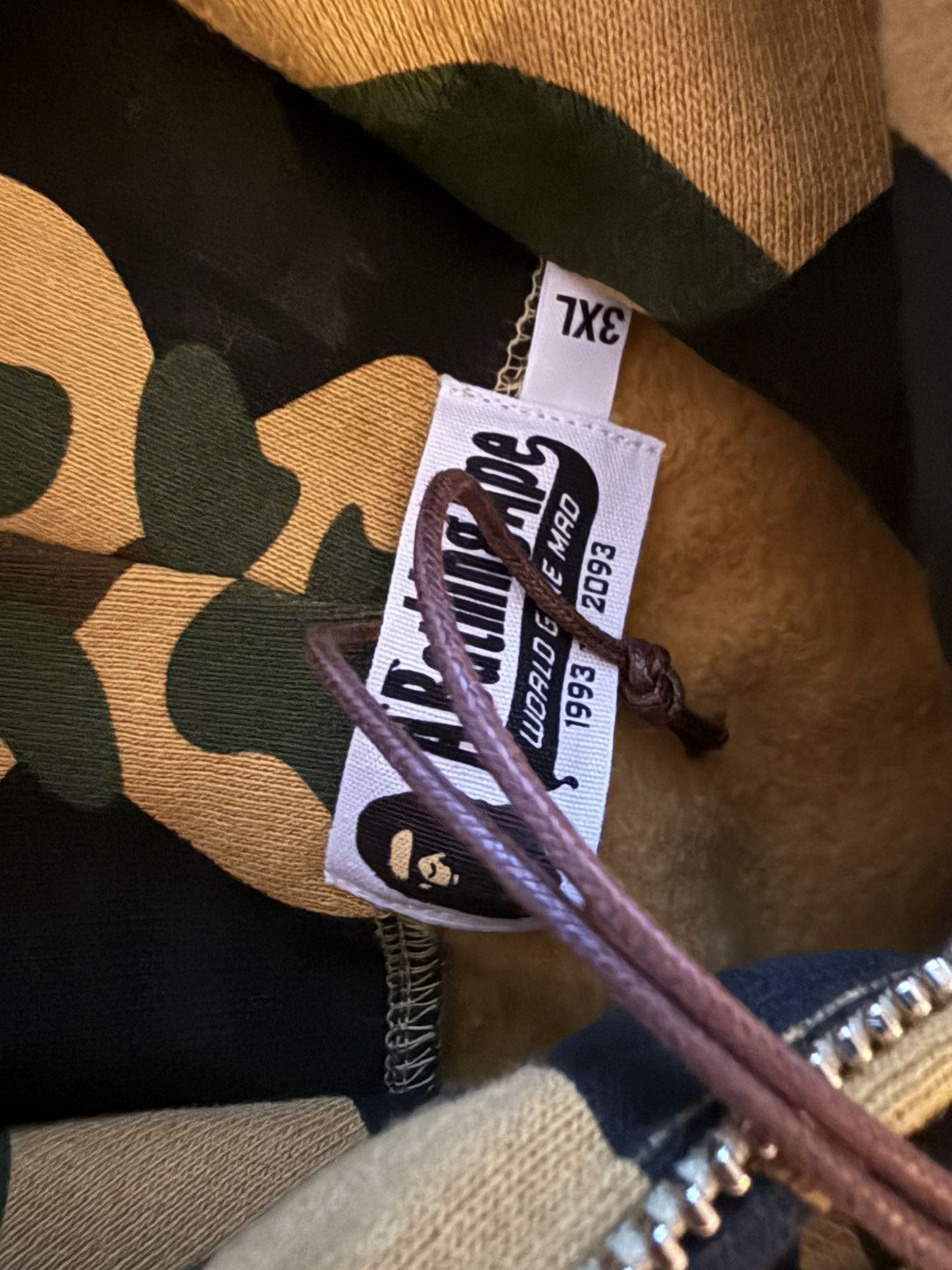 Bape Bape yellow first camo PONR shark full zip Size US XXL / EU 58 / 5 - 8 Thumbnail