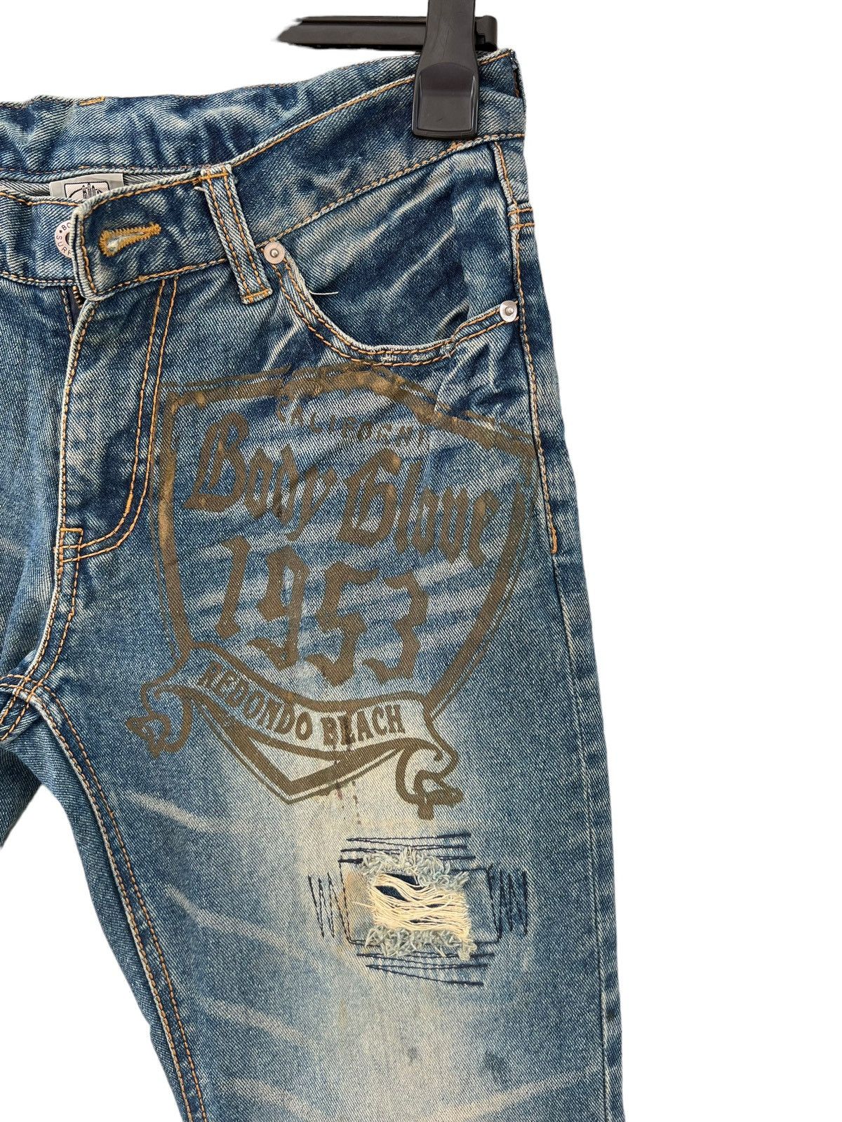 Body Glove Vintage Y2K Body Glove Distress Dirty Muddy Denim Jeans Size US 31 - 11 Thumbnail