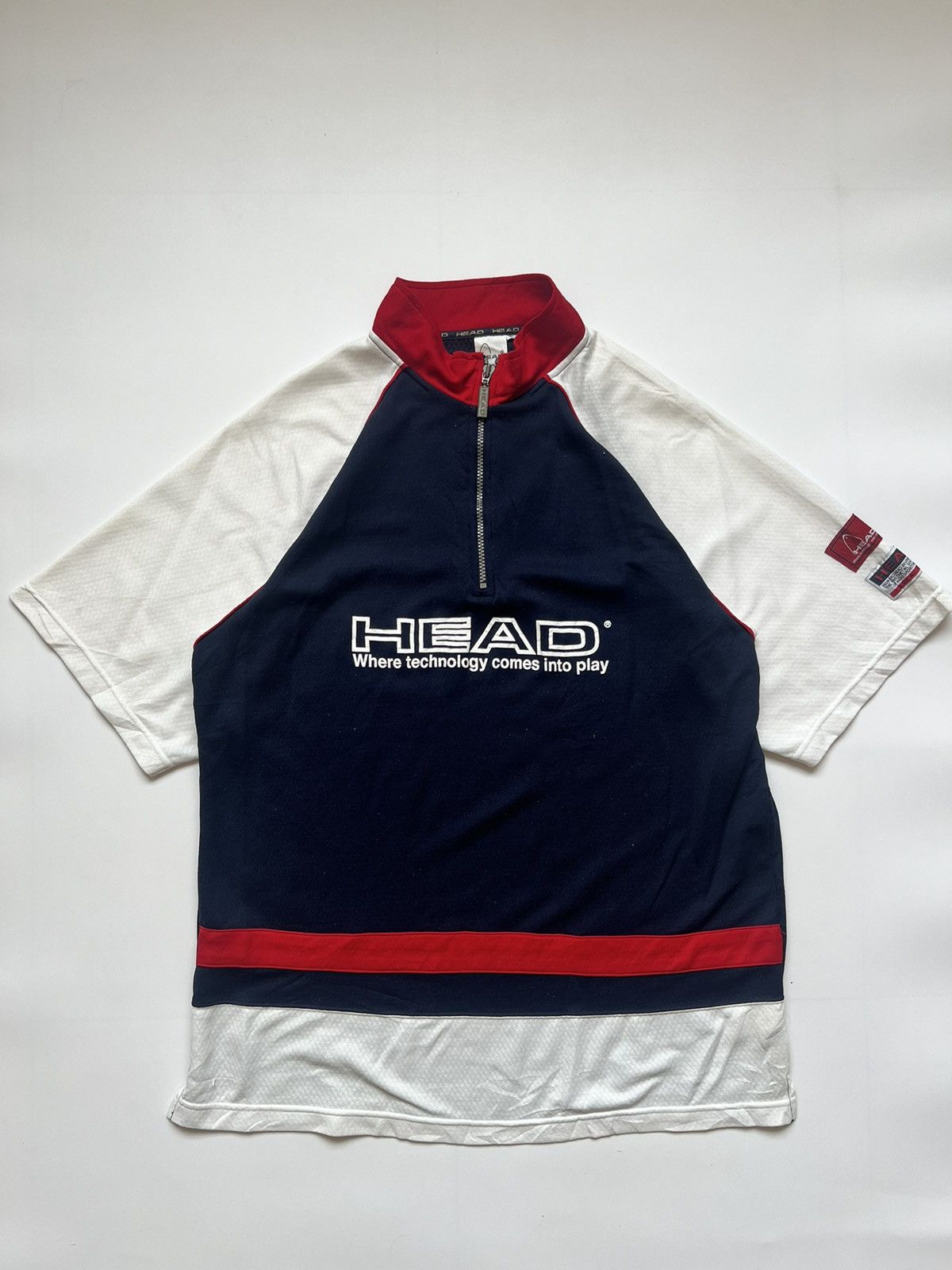 Japanese Brand × Vintage 1990's Head Half Zip Sportswear Size US XXL / EU 58 / 5 - 1 Thumbnail