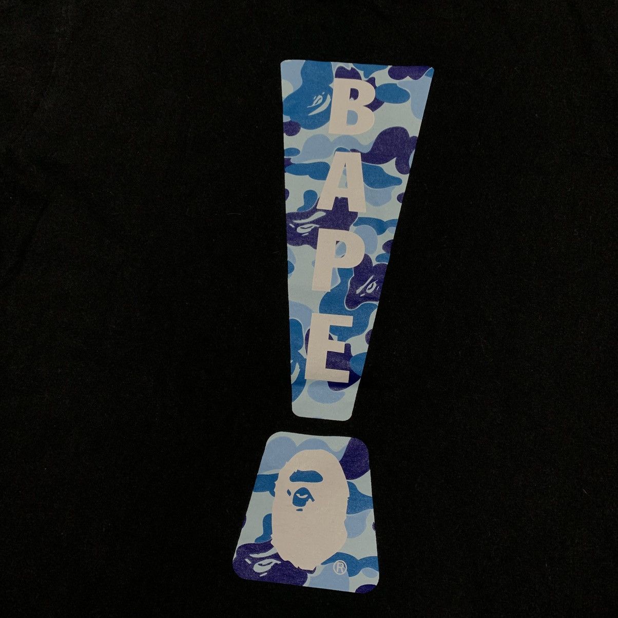 Bape Bape Large Blue ABC Punctuation Black Tee A Bathing Ape Size US L / EU 52-54 / 3 - 3 Thumbnail