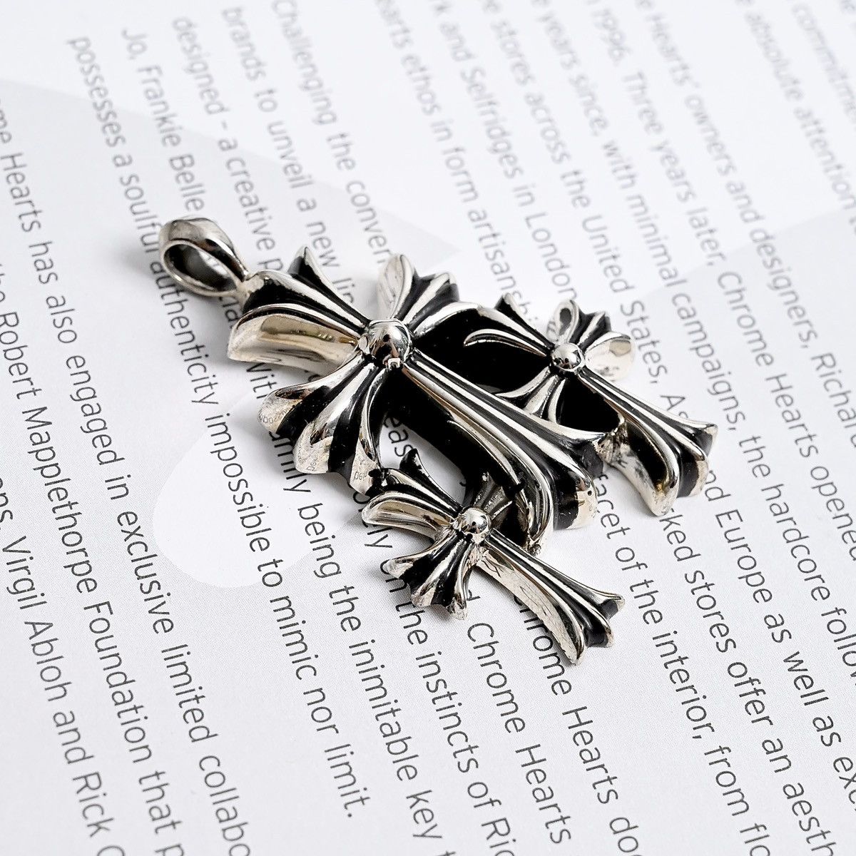 Chrome Hearts CHROME HEARTS TRIPPLE CROS CHARM SILVER Size ONE SIZE - 4 Thumbnail