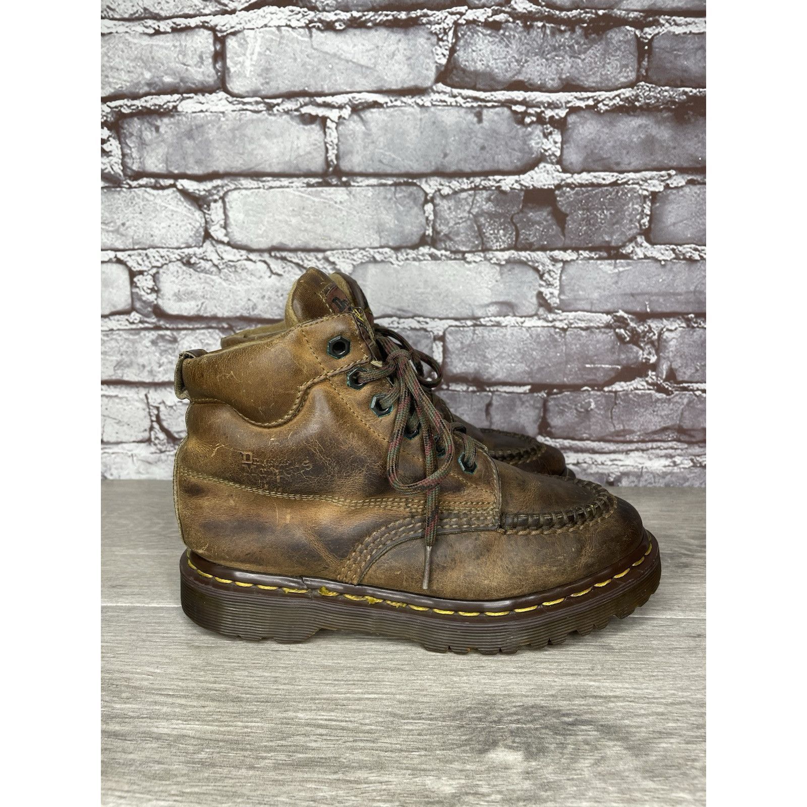 Dr. Martens VTG Dr Doc Martens Brown Leather Lace Up Boots Unisex Sz 4UK Size US 5 / IT 35 - 3 Thumbnail