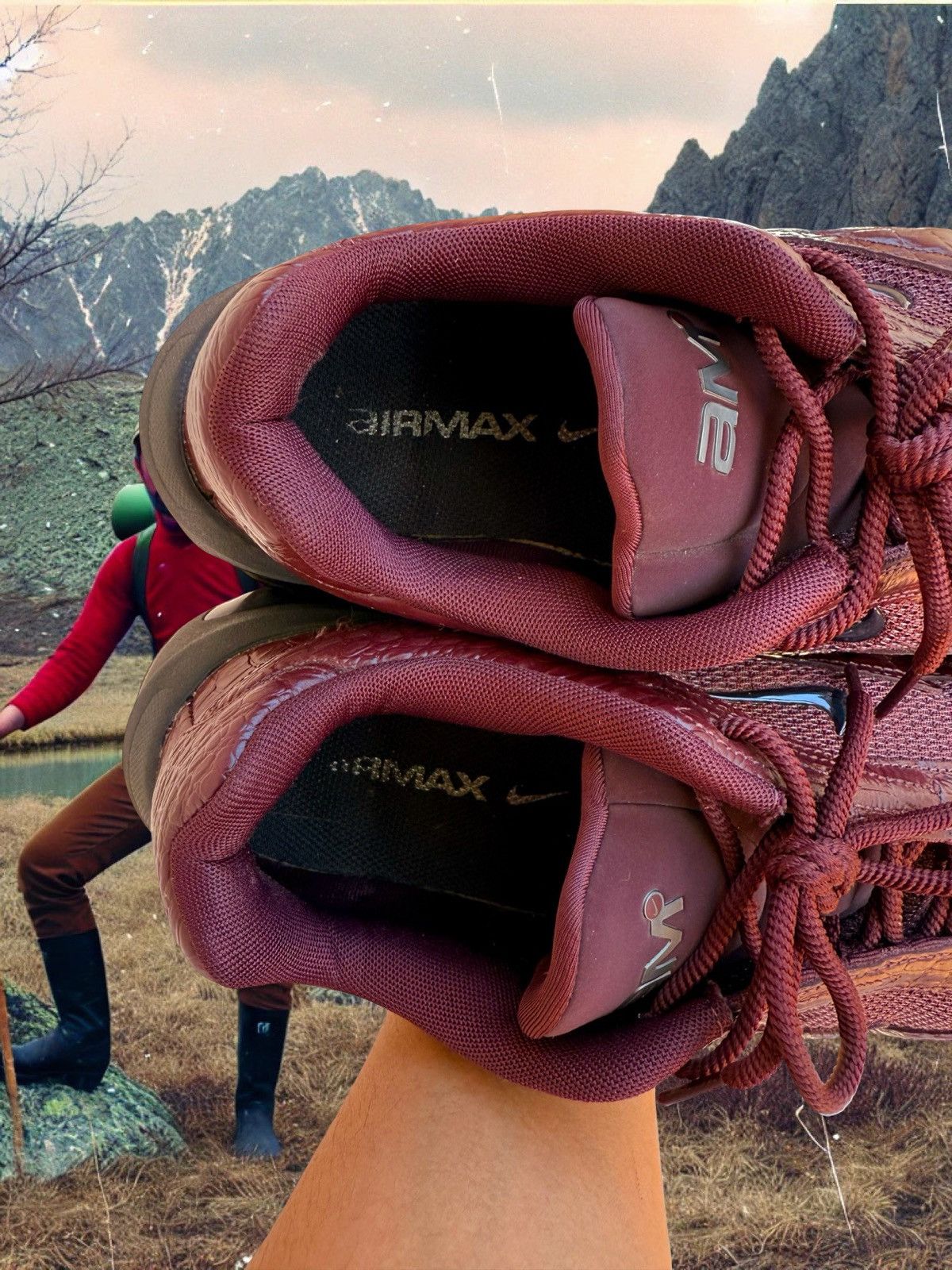 Nike Rare Nike Air Max Muse SE Burgundy Leather Croc Skin Mens 10 Size US 10 / EU 43 - 5 Thumbnail