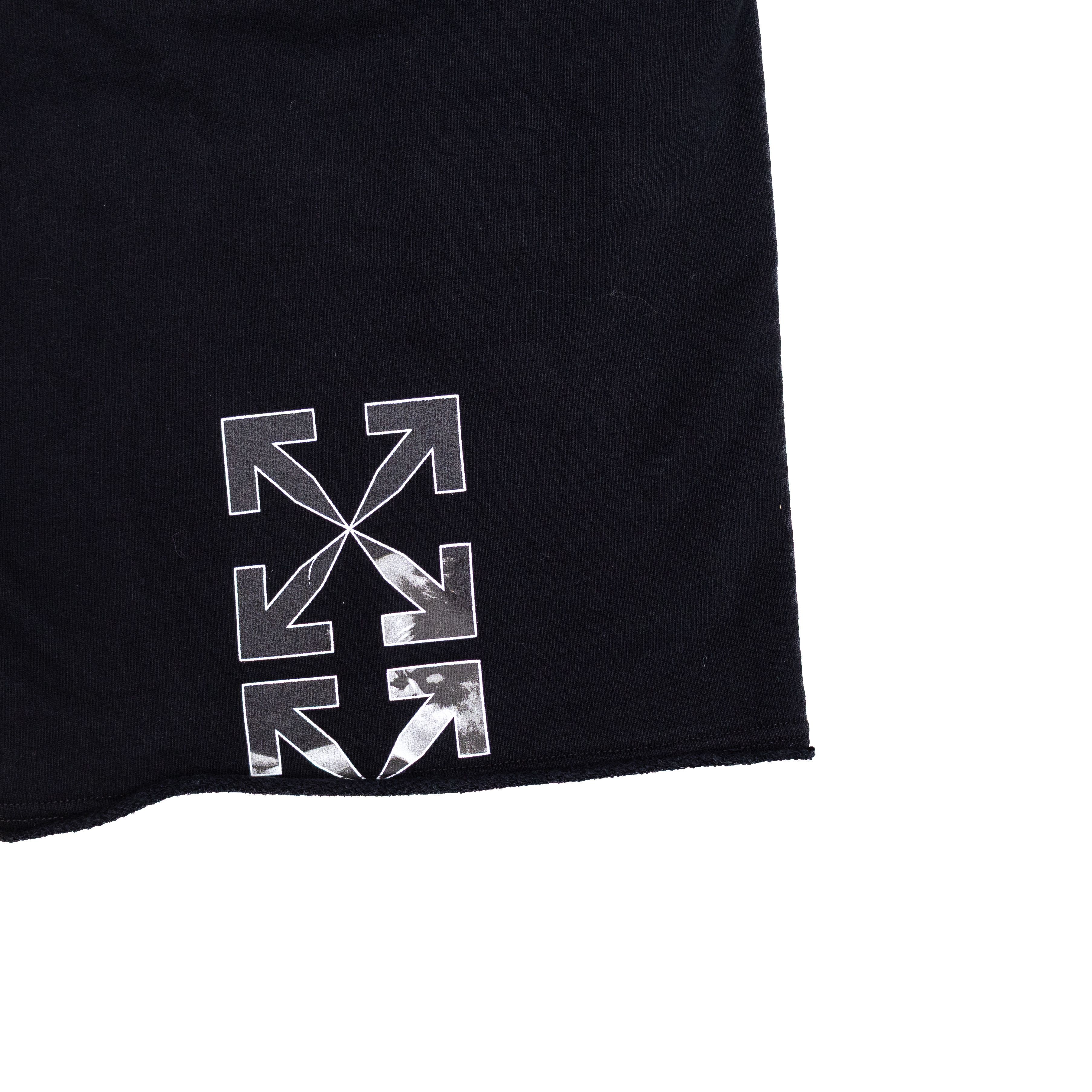 Off-White Off-White Virgil Abloh Men’s Black Cotton Sweat Shorts Logo Size US 36 / EU 52 - 4 Thumbnail