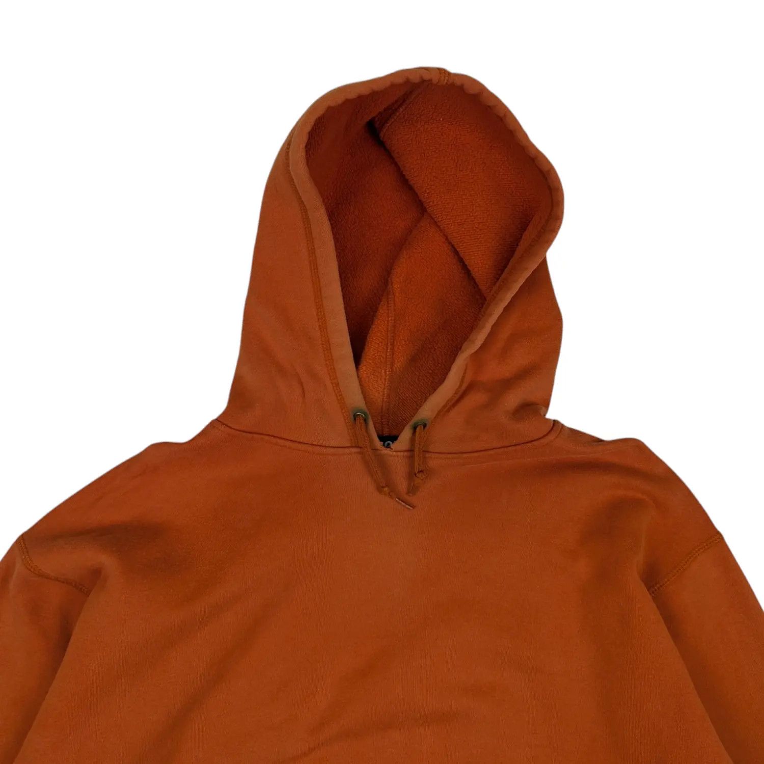 Japanese Brand × Uniqlo × Vintage Vintage 2000's UNIQLO Orange Plain Hoodie Jumper Sweatshirt Size US XL / EU 56 / 4 - 2 Thumbnail