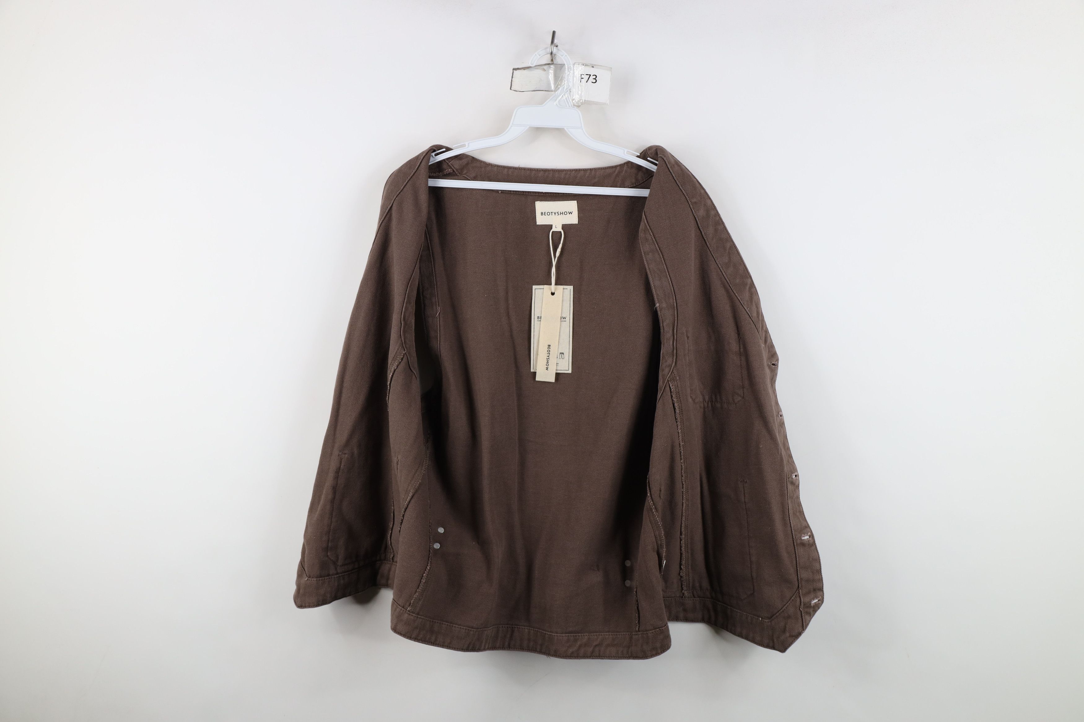 Vintage Deadstock Vintage Y2K Streetwear Back Vest Jacket Brown Size US L / EU 52-54 / 3 - 10 Thumbnail