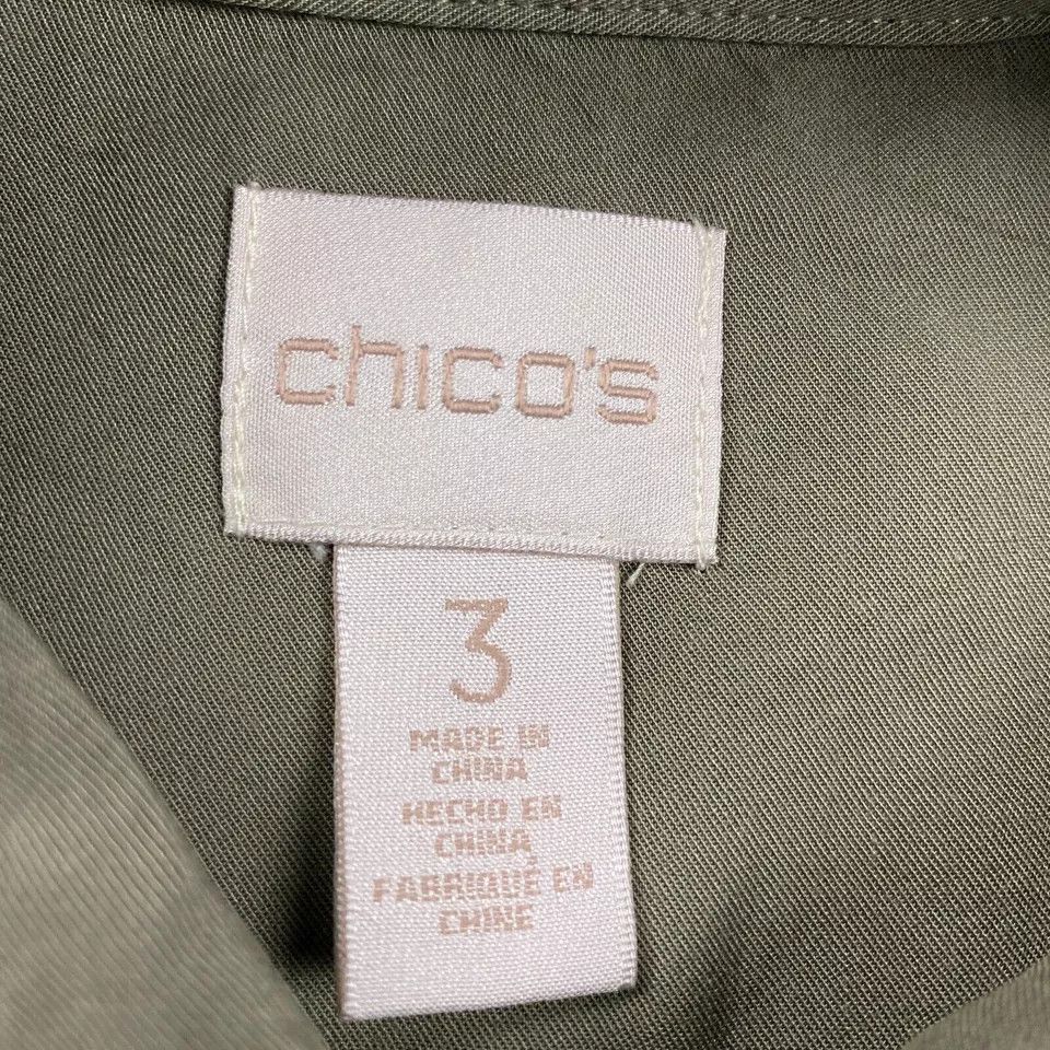 Chicos Chico's Top Womens Size 3 Button Up Front Long Sleeve Size ONE SIZE - 3 Thumbnail
