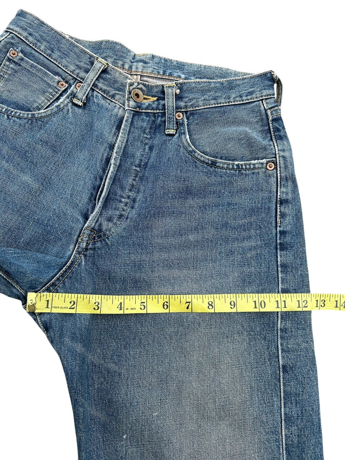 Kapital Vintage Edwin Selvedge Buckle Back Rusty Faded Denim Jeans Size US 28 / EU 44 - 15 Thumbnail