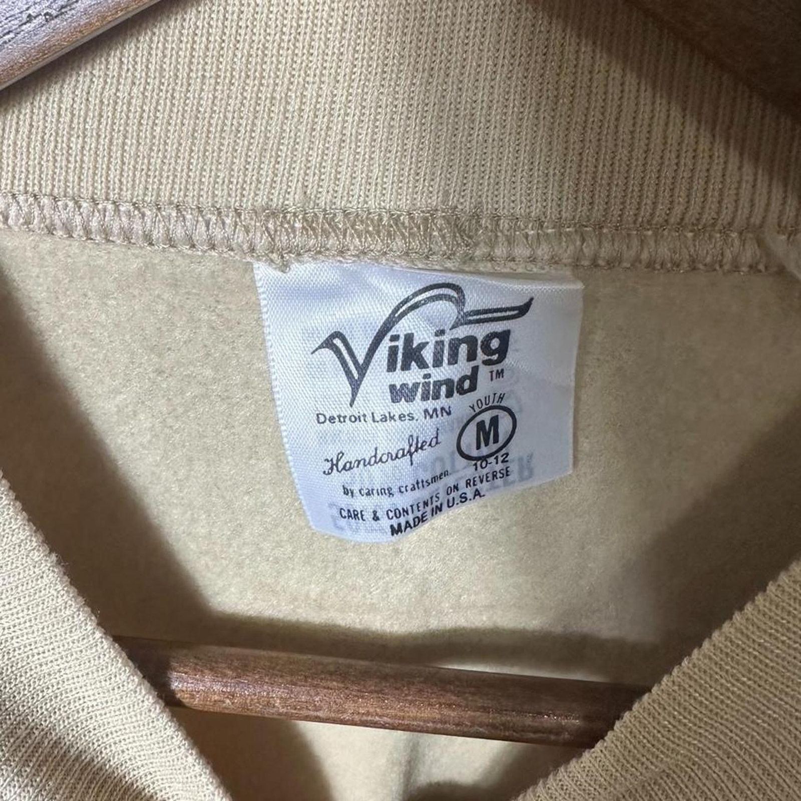 Hanes Vintage 80s 90s Bass Fish Crewneck Tan Brown Sweatshirt Size M / US 6-8 / IT 42-44 - 3 Thumbnail