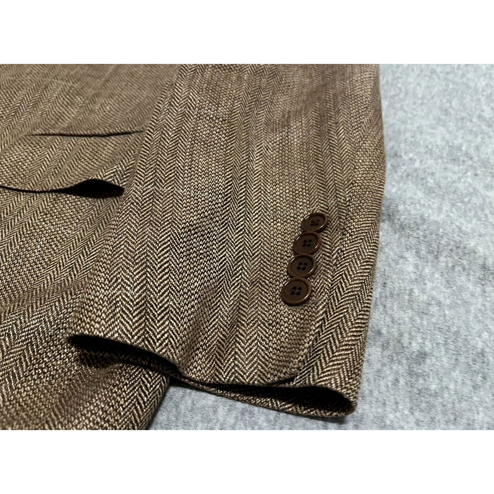Brooks Brothers Brooks Brothers Blazer Jacket Sport Coat Silk Linen Wool Mens 41 Brown Long Coat Jacket Mens 41 Size 42R - 6 Thumbnail