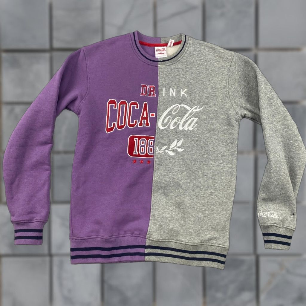 Vintage Coca-Cola x Staple Sweatshirt Mens Small Purple Gray Crewneck Embroidered Logo Size US S / EU 44-46 / 1 - 1 Thumbnail