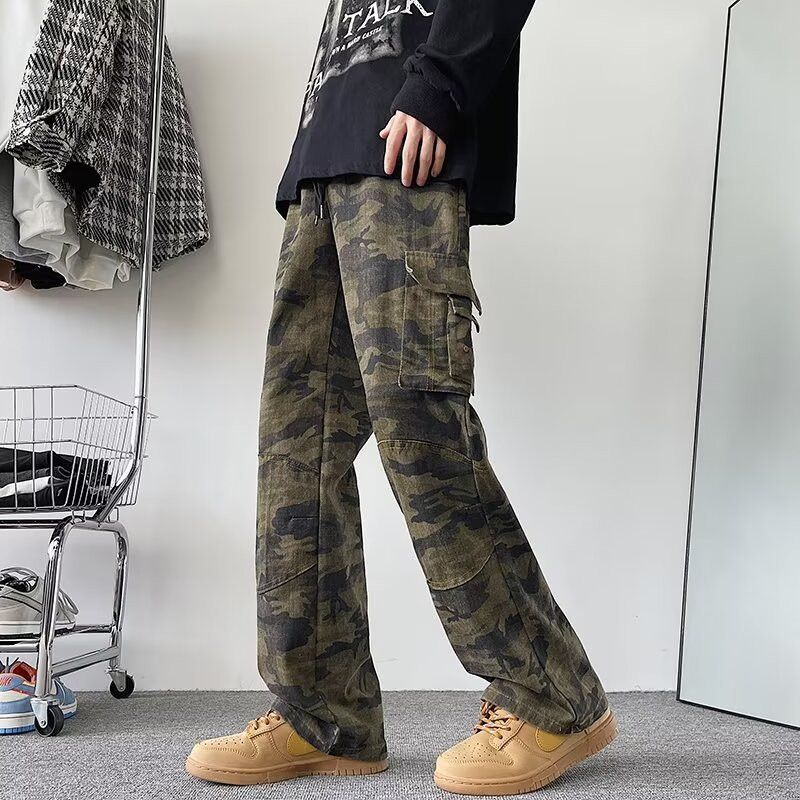 Japanese Brand × Jean Retro camouflage straight leg wide leg jeans Size US 32 / EU 48 - 3 Thumbnail