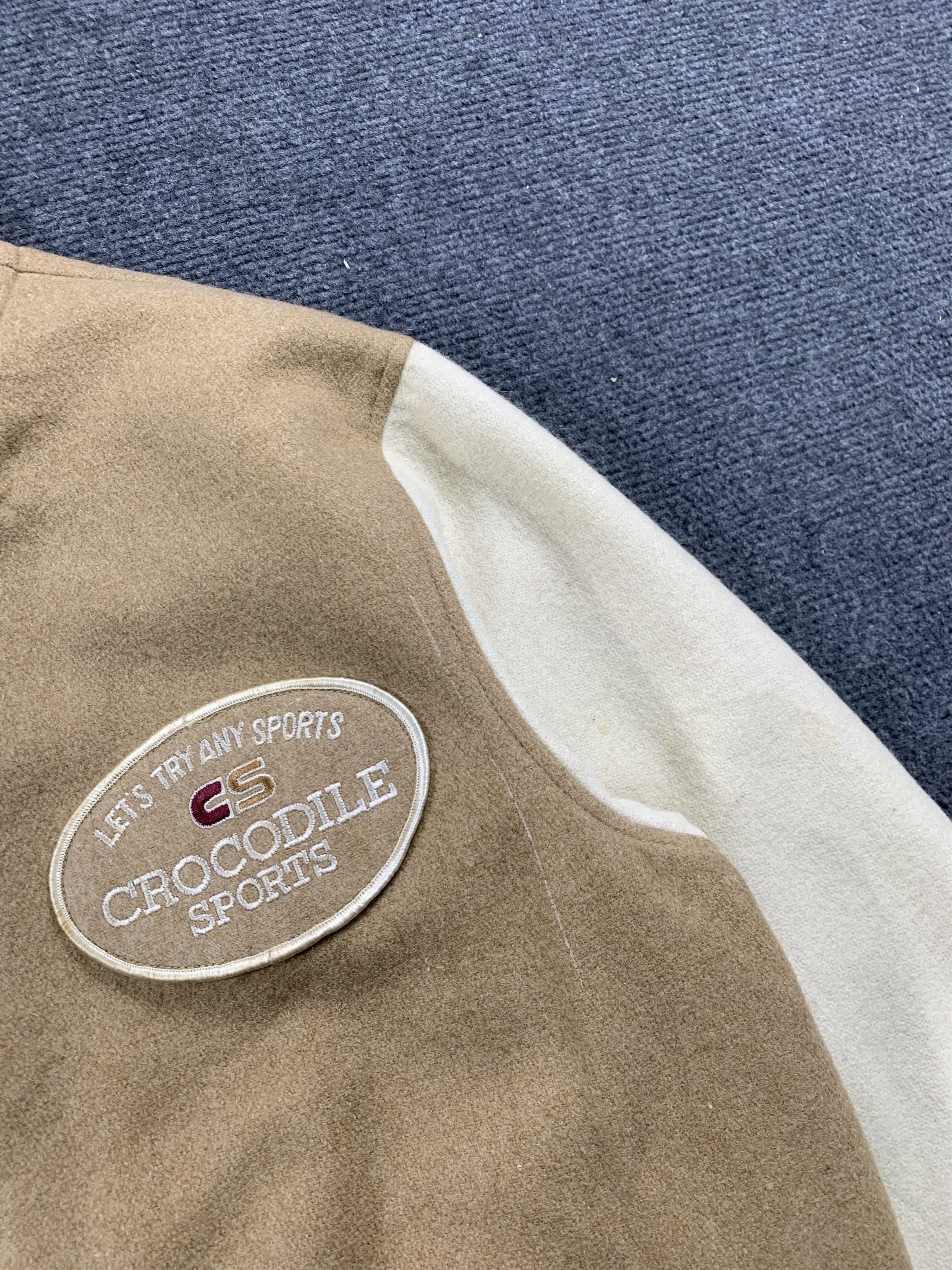 Japanese Brand Vintage Crocodile Button Up Wool Varsity Jacket Size US S / EU 44-46 / 1 - 14 Thumbnail
