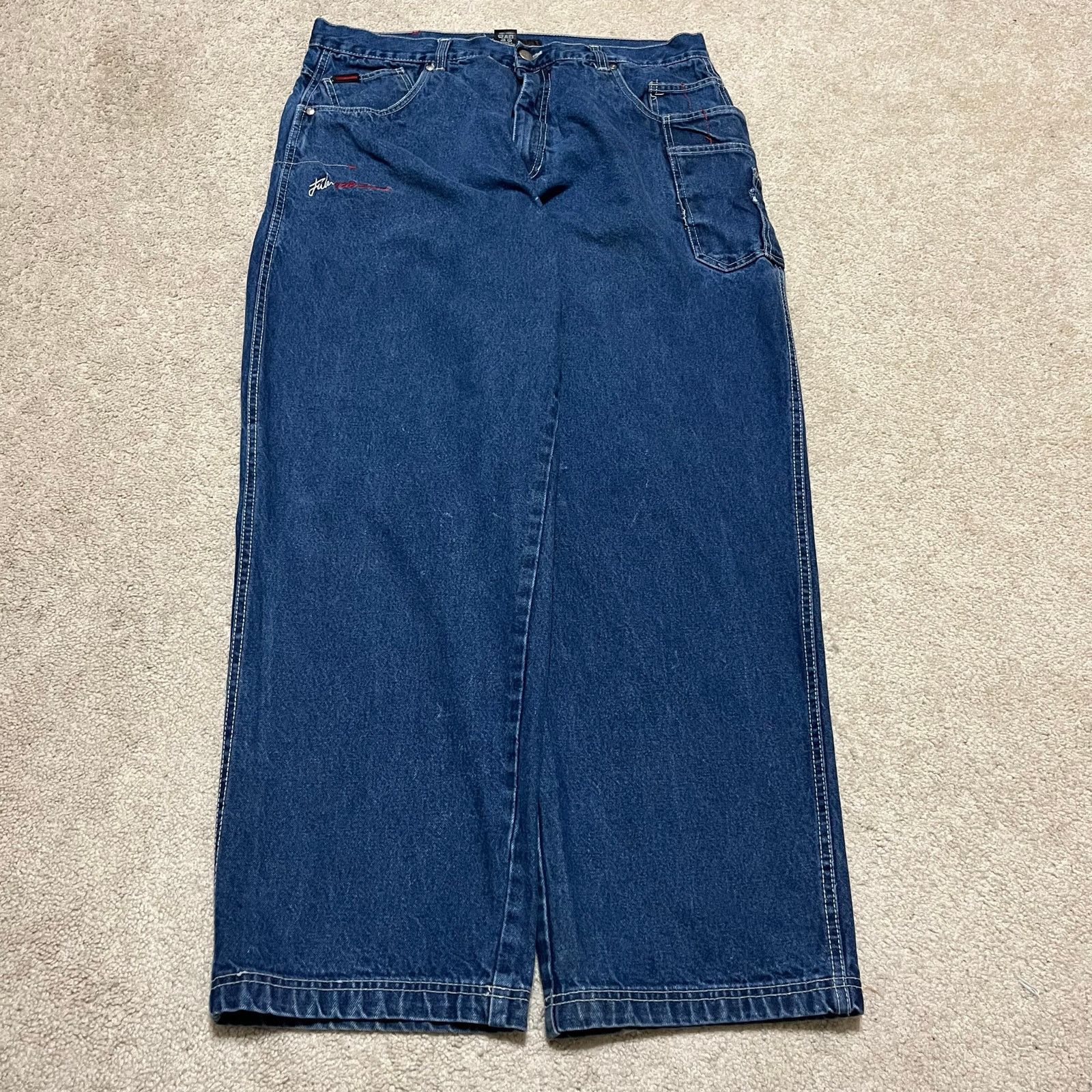 Fubu Fubu Collection Y2K Baggy Skater Wide Leg Blue Jeans 36Wx31L Size US 36 / EU 52 - 2 Thumbnail