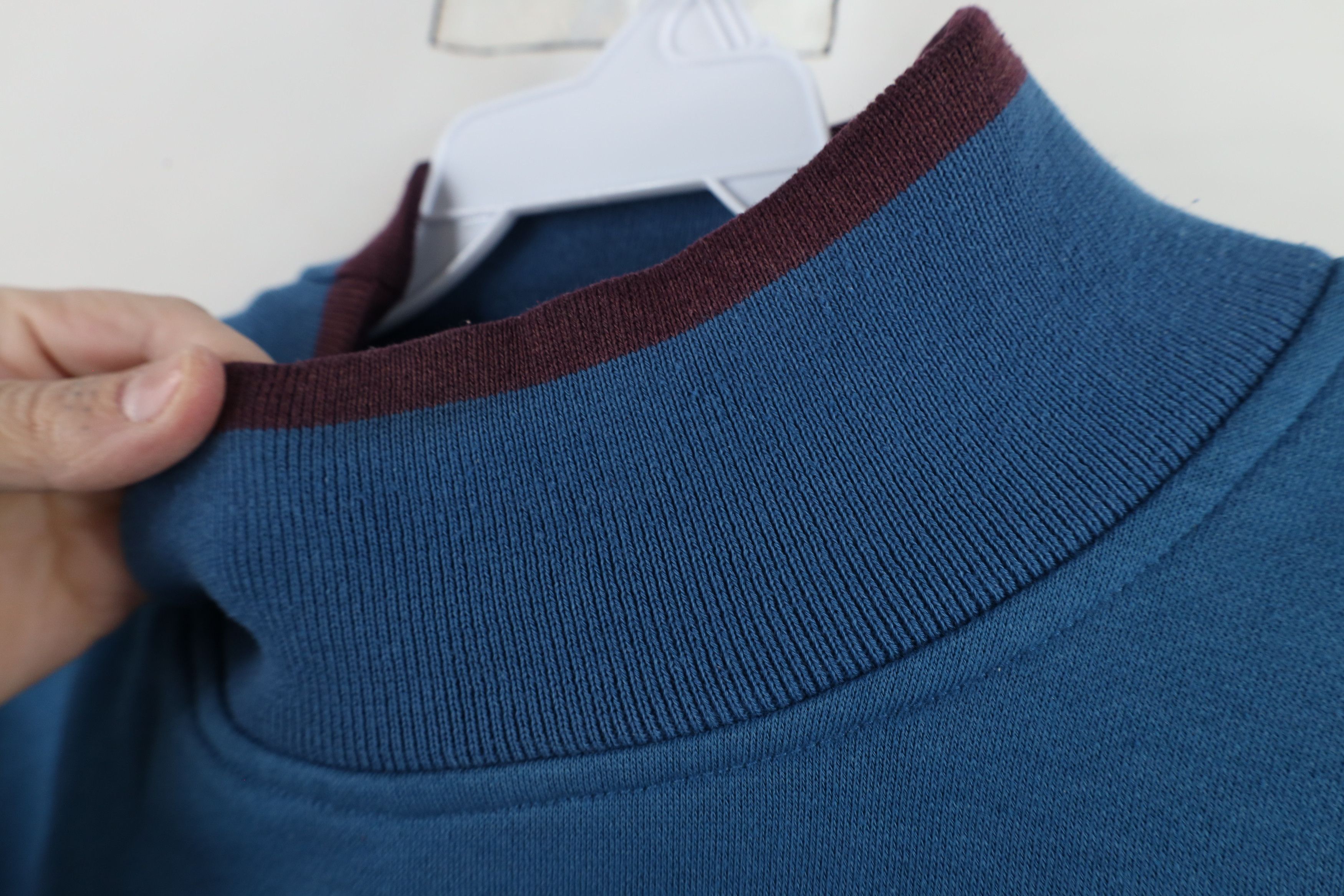 Vintage Vintage 90s Streetwear Striped Golf Mock Neck Sweatshirt Size US L / EU 52-54 / 3 - 7 Thumbnail