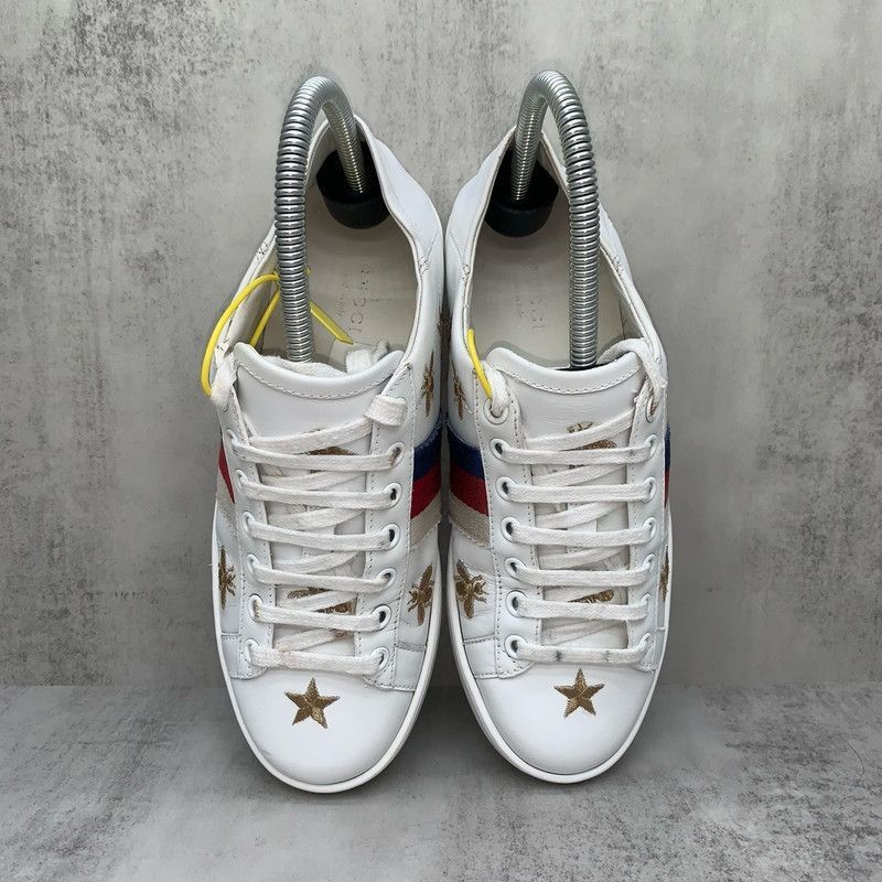 Gucci Gucci Ace Sneakers with Bees and Stars -2508 Size US 5 / IT 35 - 3 Thumbnail