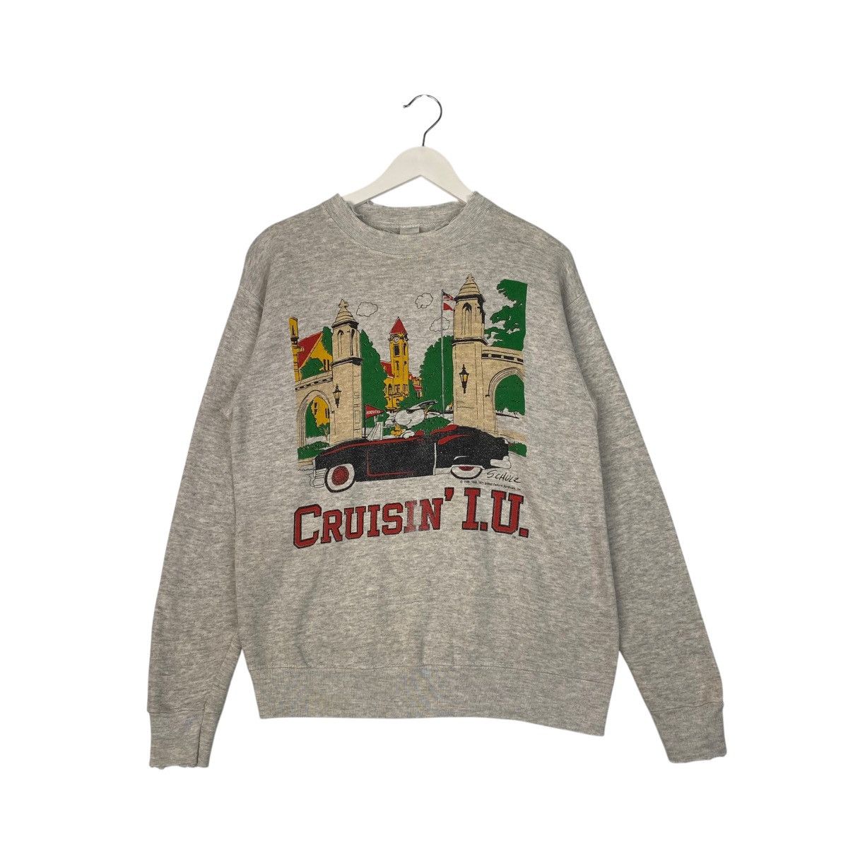 Designer × Vintage Vintage Cruisin’Lu Hoodie Embroidered Sweatshirt Gray Size US L / EU 52-54 / 3 - 1 Thumbnail