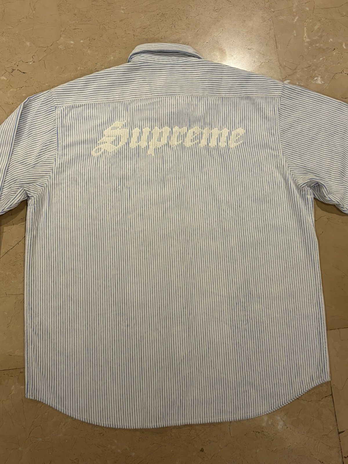 Supreme Supreme two tone corduroy shirt white and blue Size US L / EU 52-54 / 3 - 6 Thumbnail