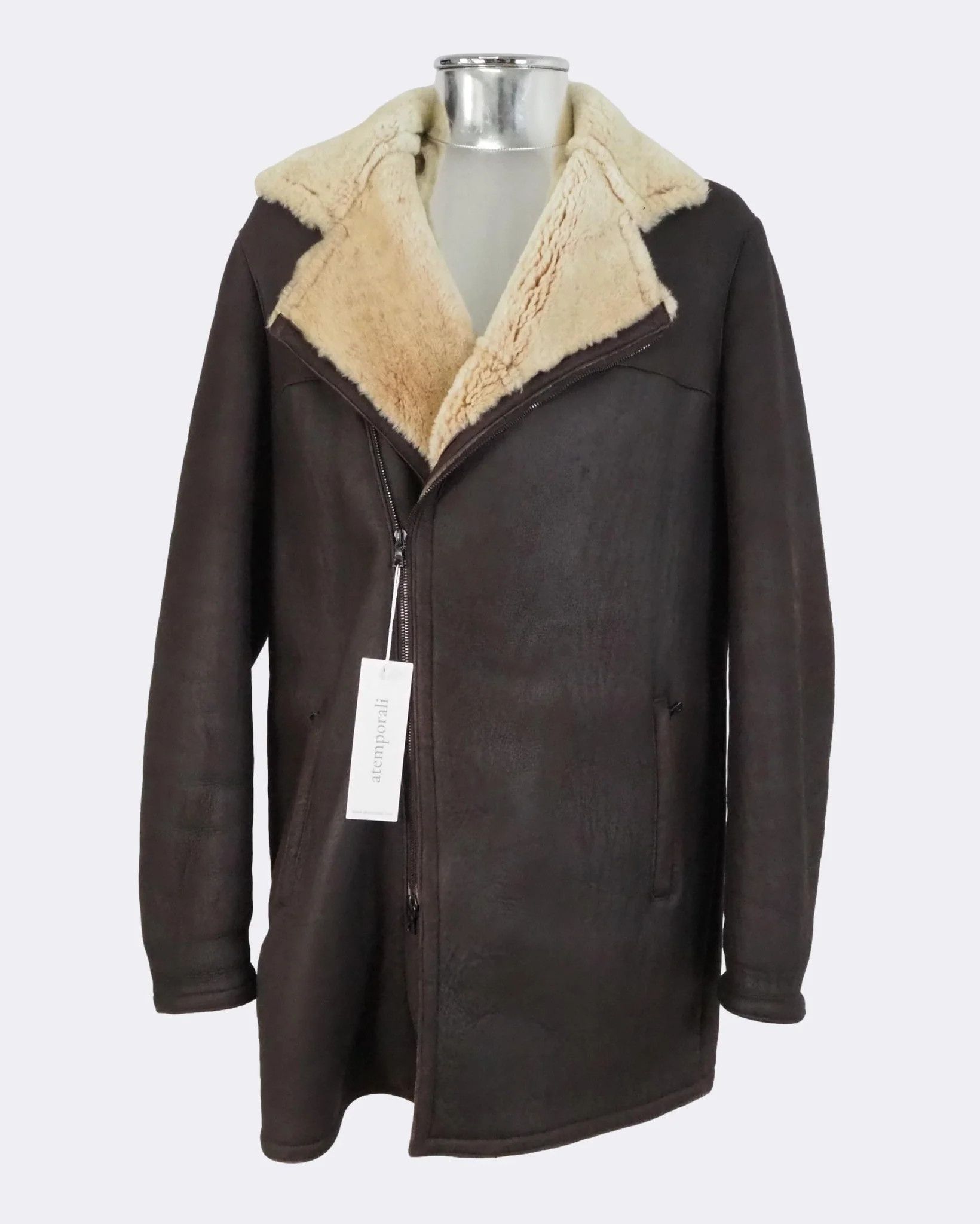 Neil Barrett Neil Barrett Lambskin Leather Shearling Coat $2510 Size US L / EU 52-54 / 3 - 6 Thumbnail