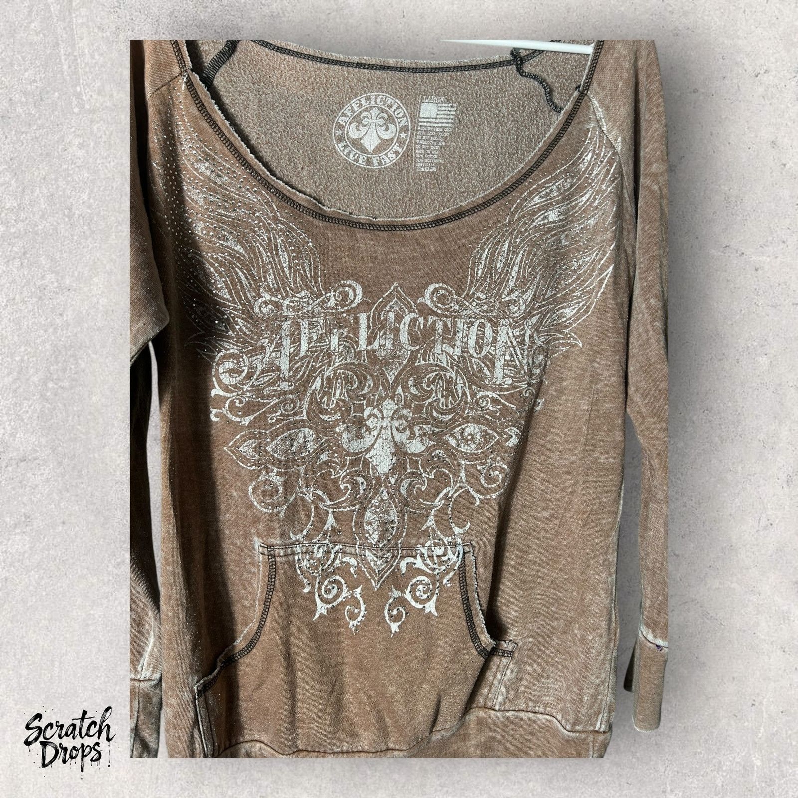 Affliction Affliction Vintage Y2K Graphic Long Sleeve Shirt Womens Sz L Size L / US 10 / IT 46 - 2 Thumbnail