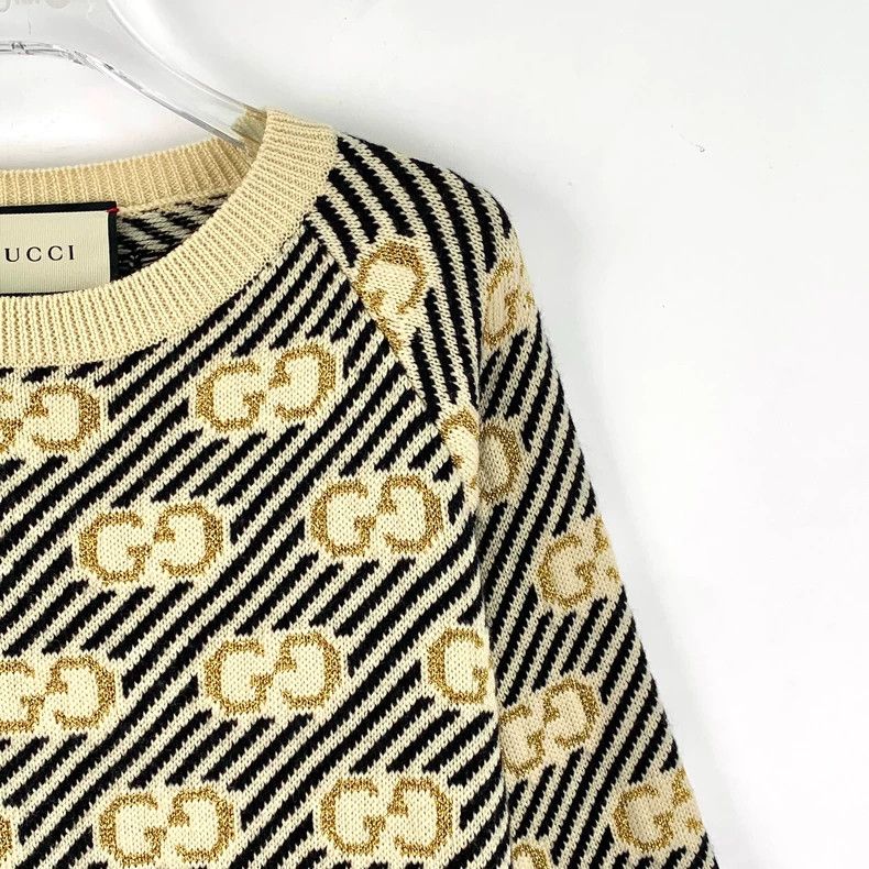 Gucci Gucci Color-blocked oblique stripe logo jacquart full-prin Size M / US 6-8 / IT 42-44 - 3 Thumbnail