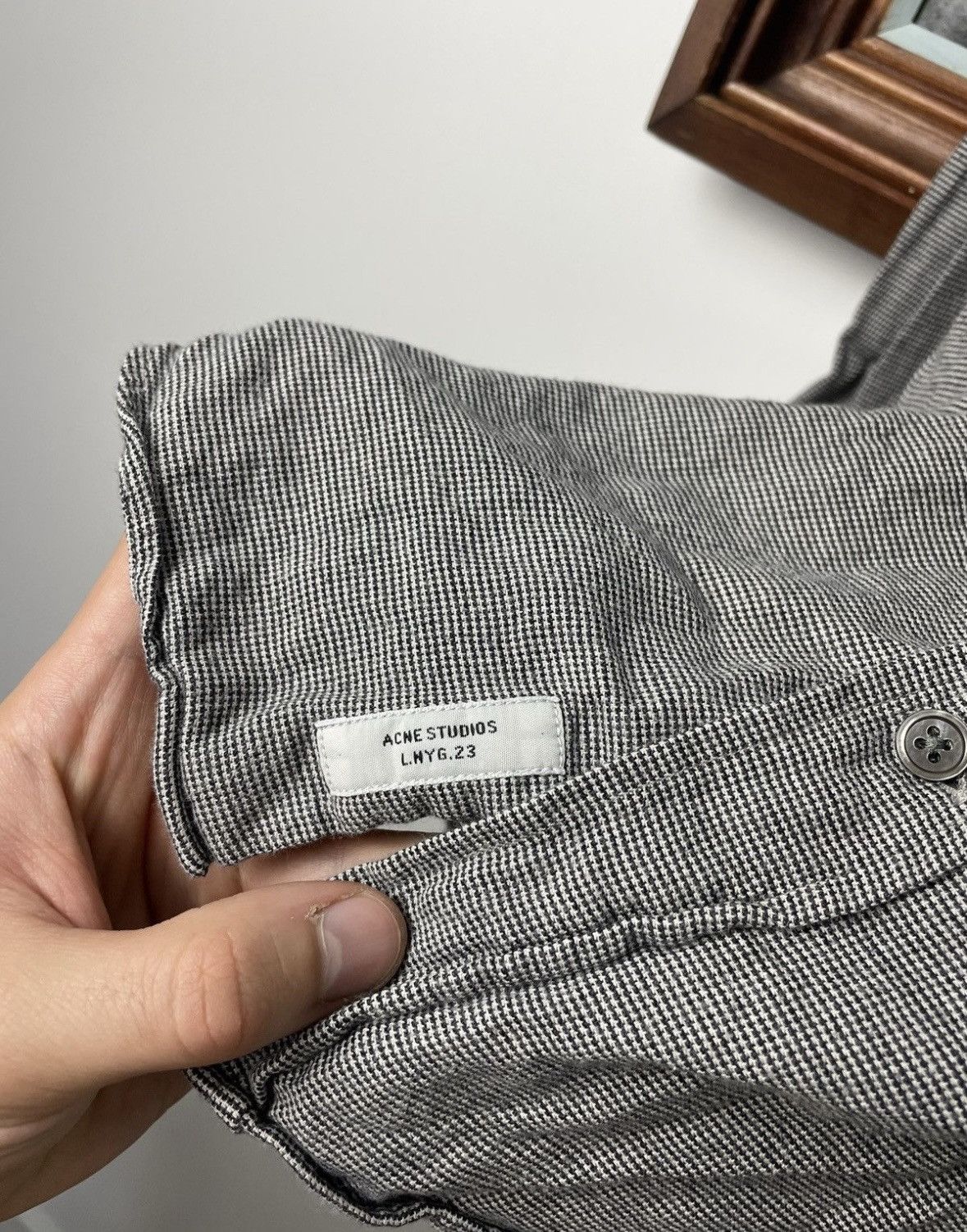 Acne Studios Acne Studios Isherwood Button Up Light Shirt Grey Casual Size US M / EU 48-50 / 2 - 5 Thumbnail