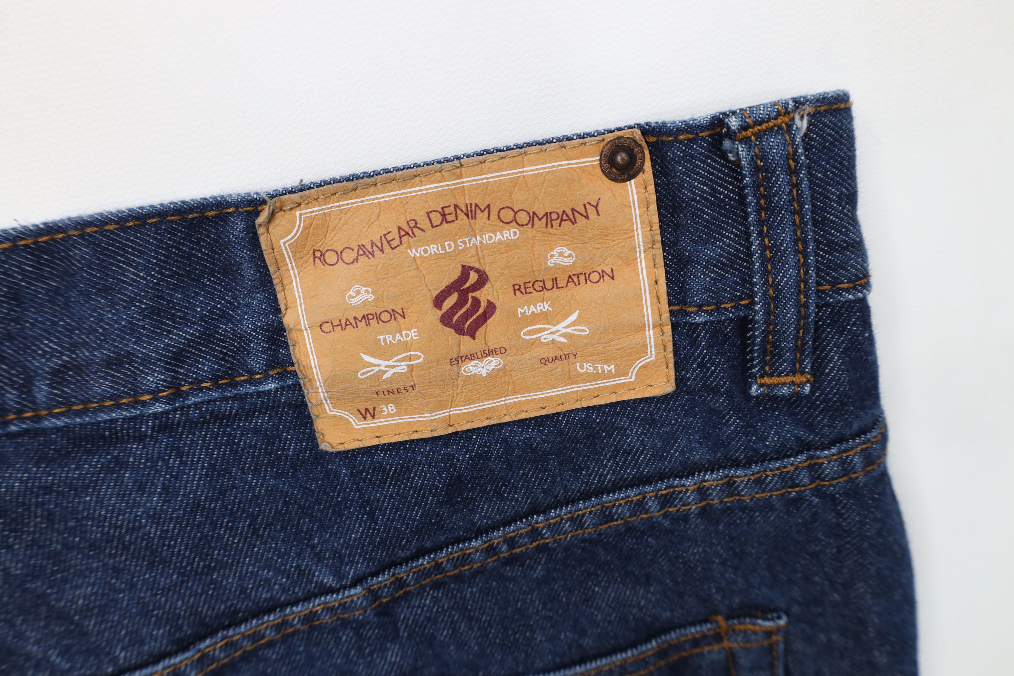 Rocawear Vintage 90s Y2K Rocawear Fit Denim Jean Shorts Blue Cotton Size US 38 / EU 54 - 14 Thumbnail