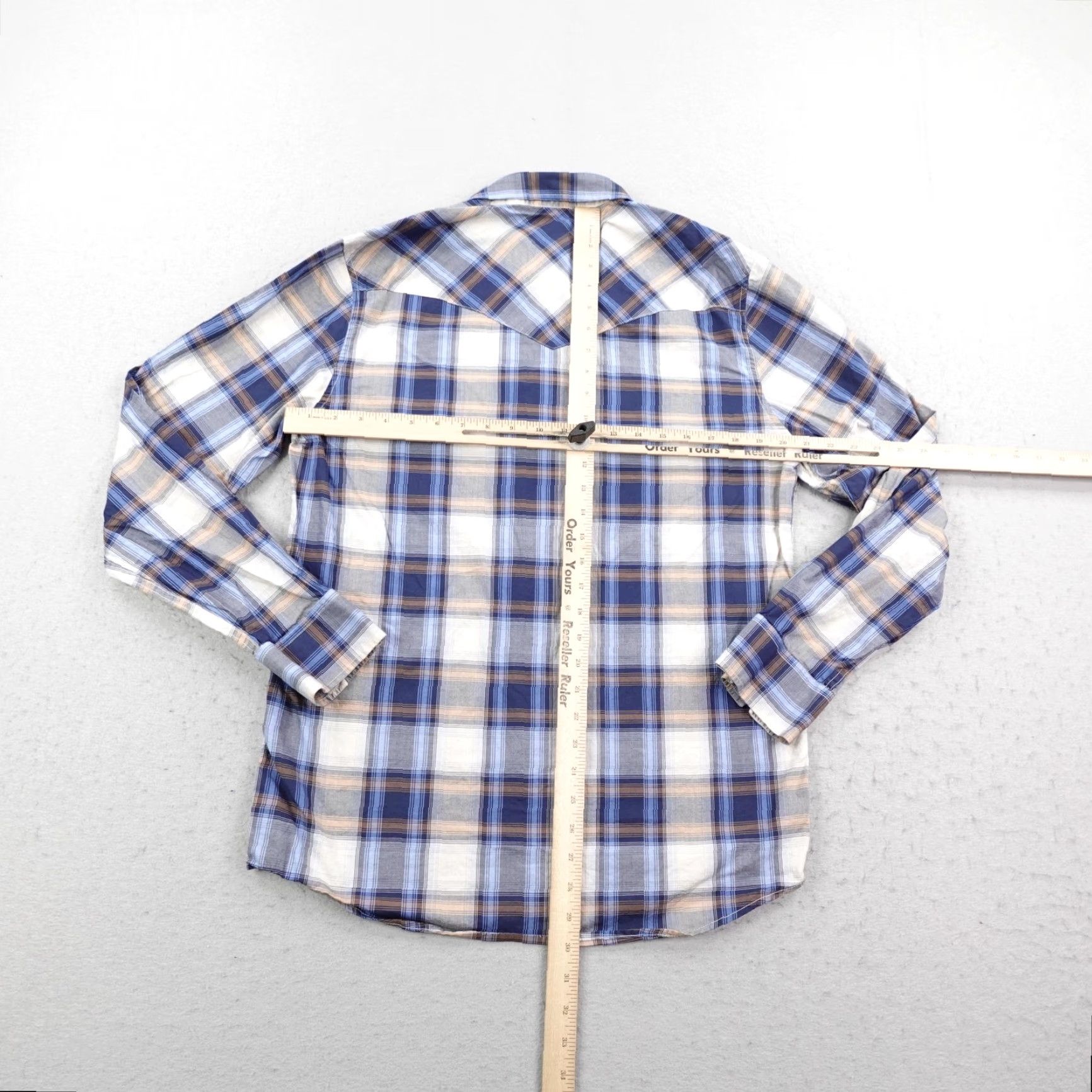 Pendleton Pendleton Shirt Men Medium Blue White Plaid Western Pearl Snap Rodeo Long Sleeve Size US M / EU 48-50 / 2 - 4 Thumbnail