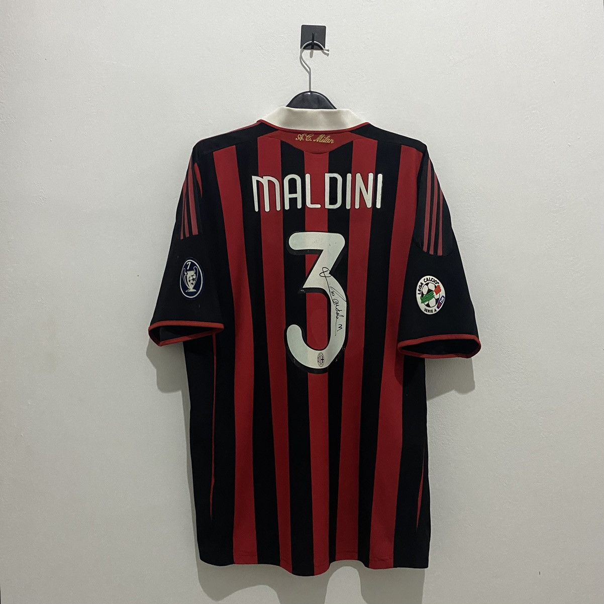 Adidas AC Milan 2009-10 Last Maldini Sign Soccer Jersey Size US XL / EU 56 / 4 - 18 Thumbnail