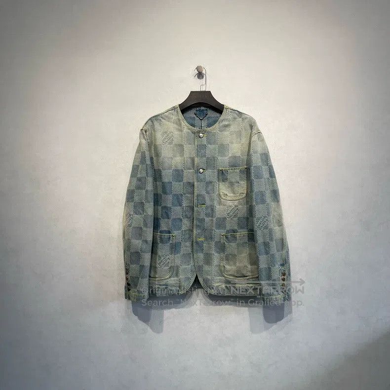 Louis Vuitton Louis Vuitton SS24 Feidun Pearl Checker Denim Jacket Size US XL / EU 56 / 4 - 1 Thumbnail