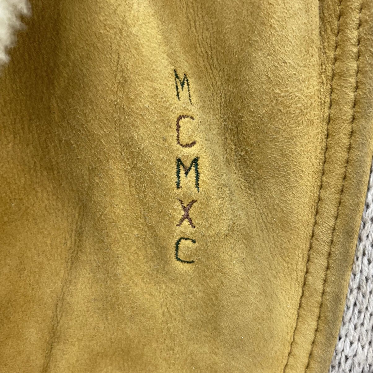 Genuine Leather 💥 Vintage Sheepskin Shearling Leather Jacket Knit Sleeves Size US M / EU 48-50 / 2 - 8 Thumbnail